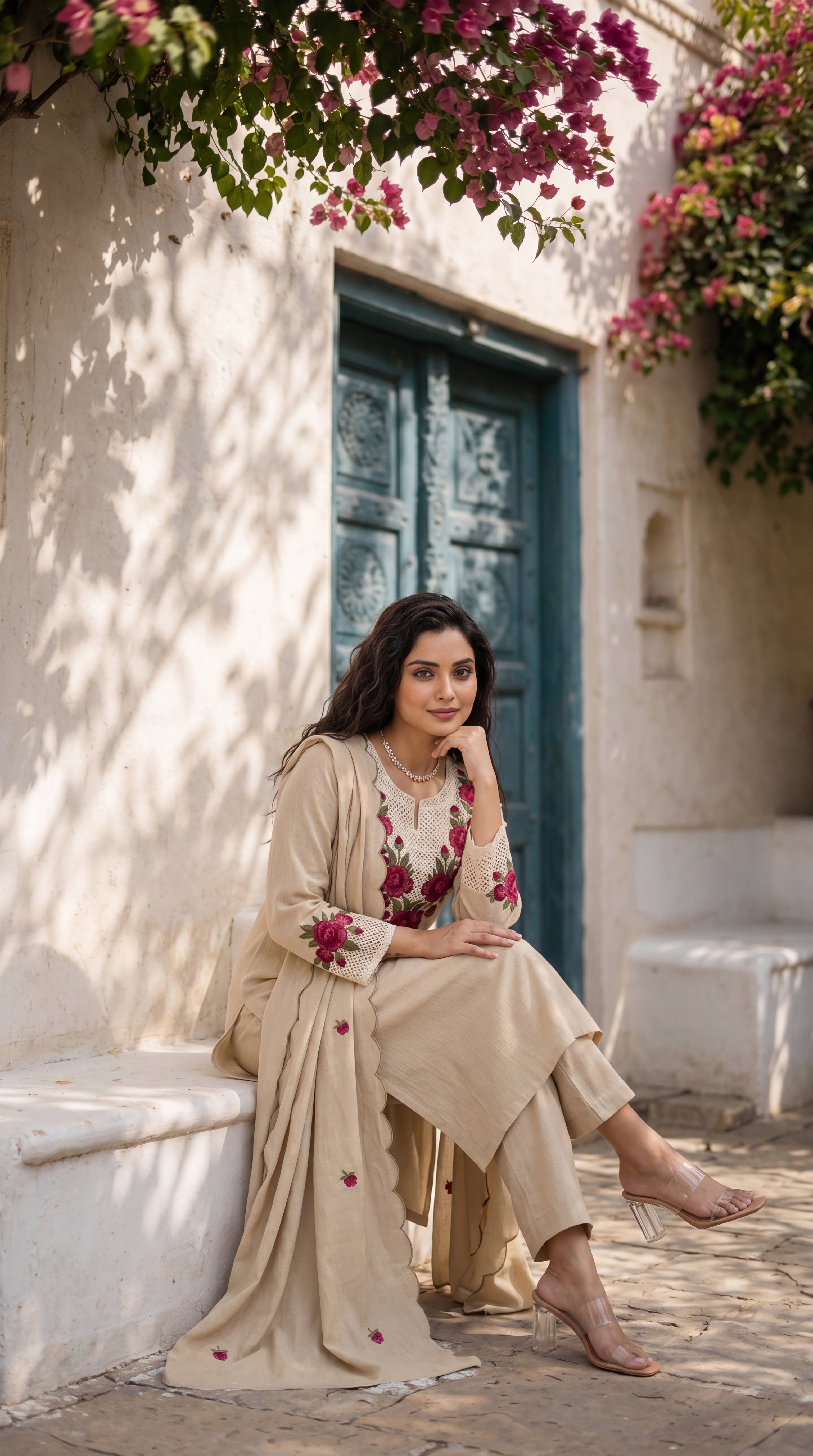 Ivory Petal Suit Set