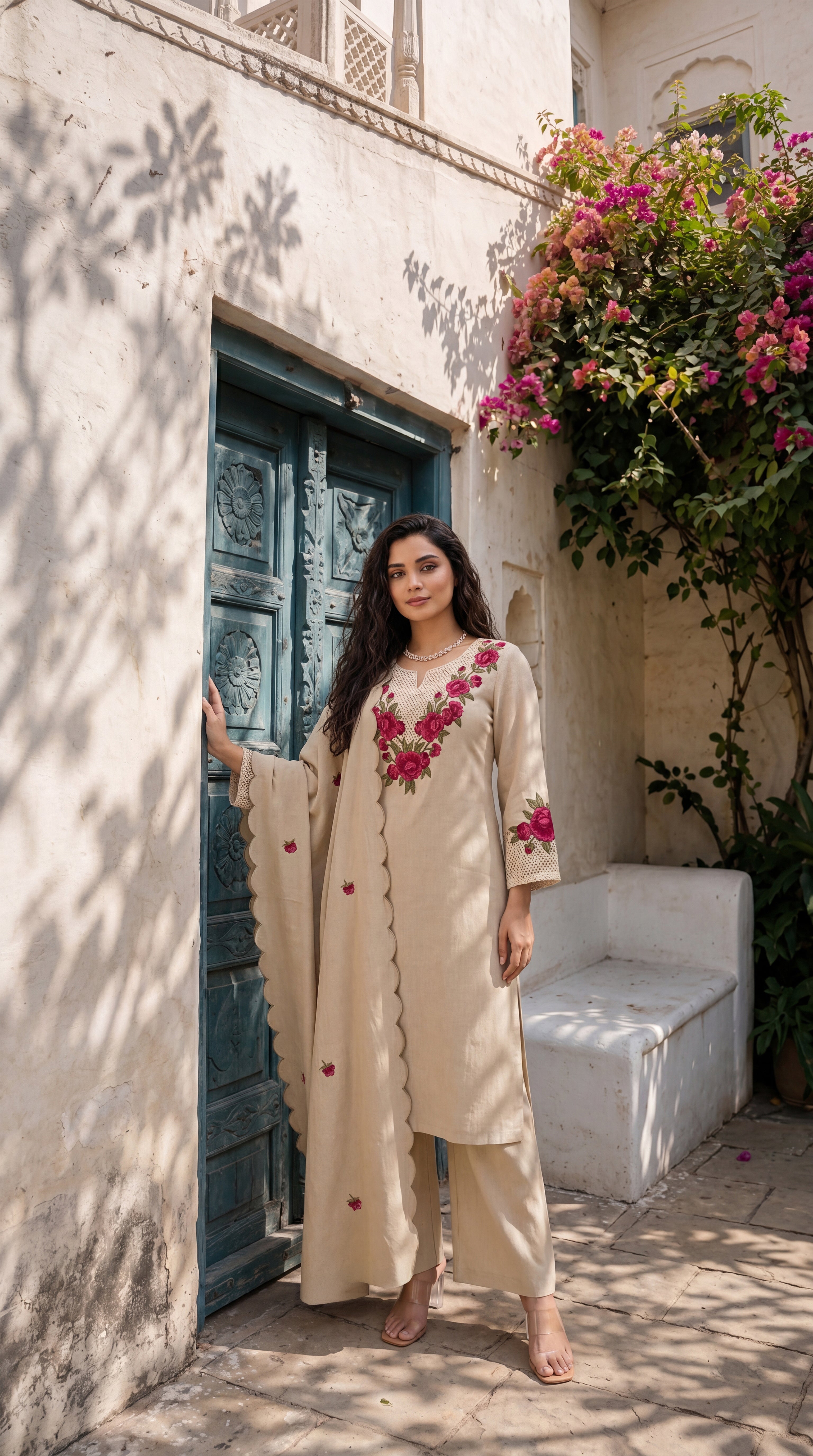 Ivory Petal Suit Set