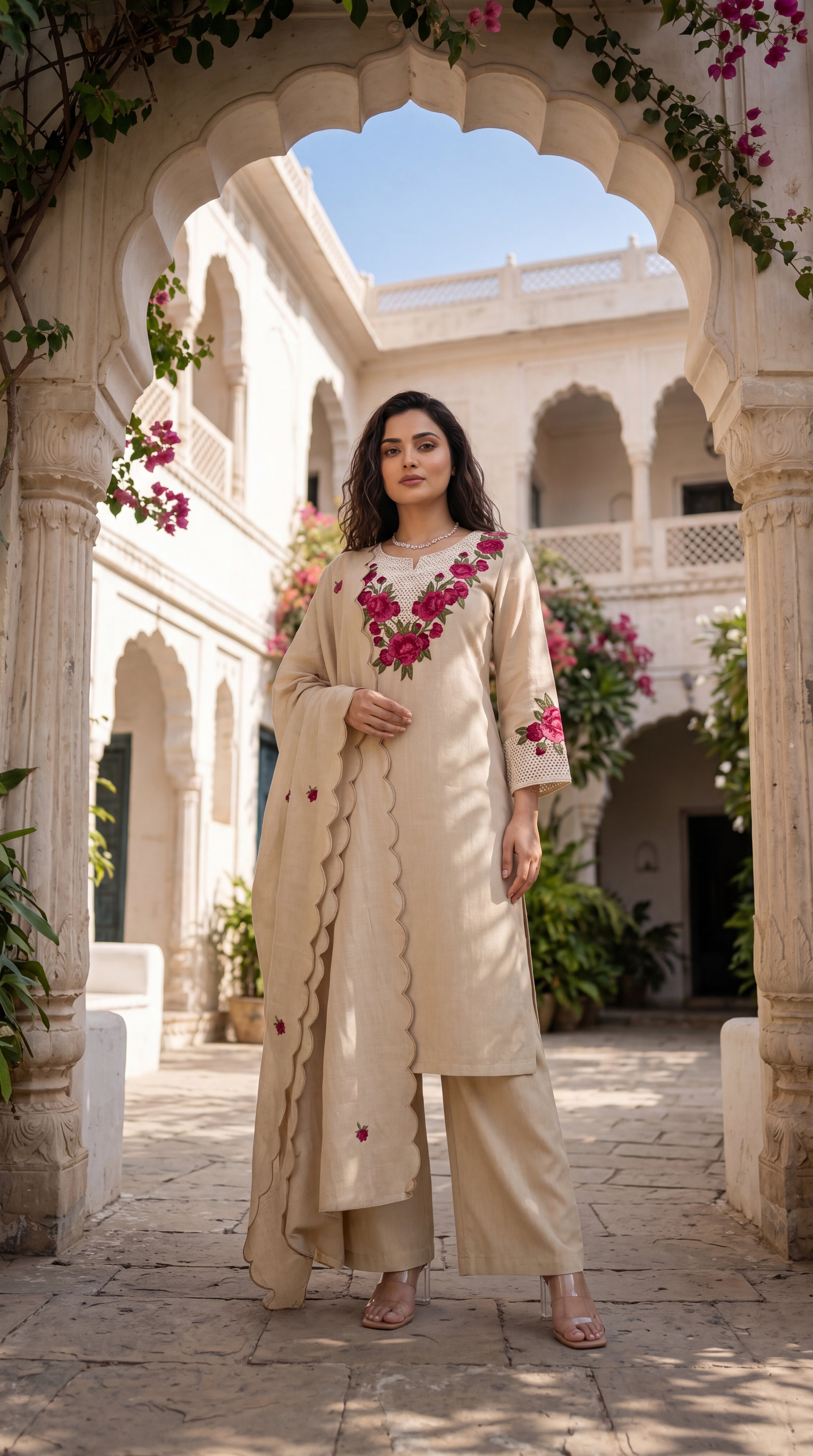 Ivory Petal Suit Set