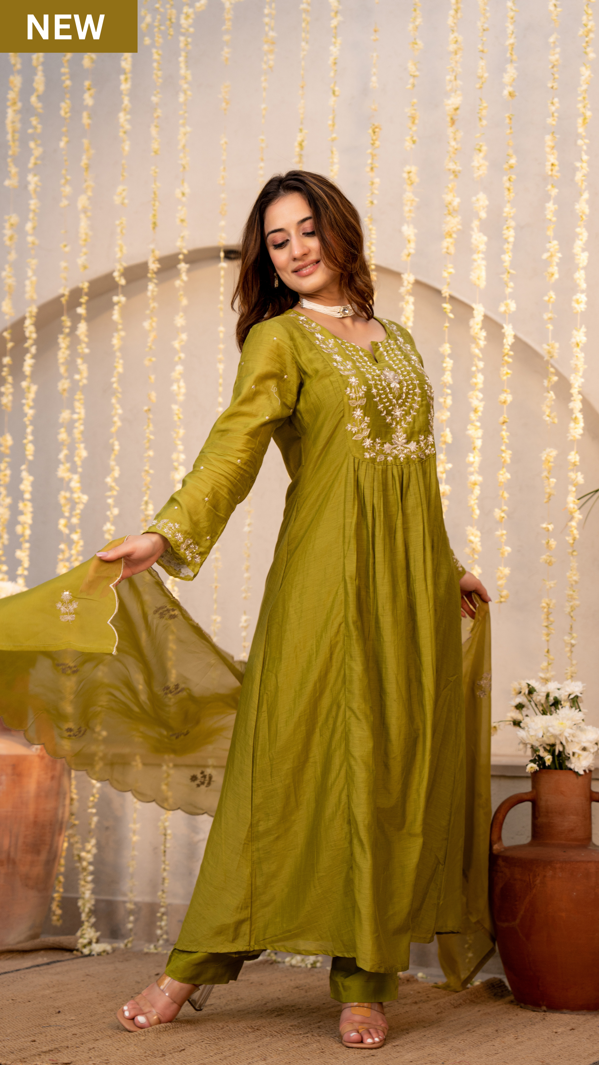 Olive Zest Elegance Suit Set