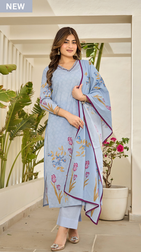 Sky Iris Blue Suit Set