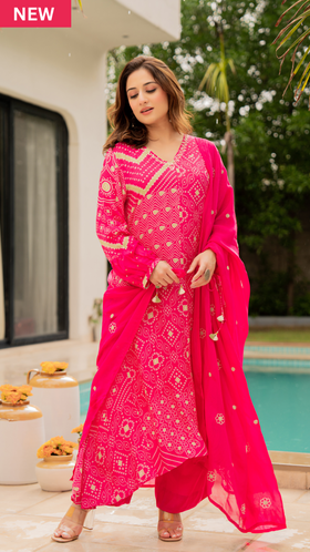 Rose Sage Muslin Suit Set