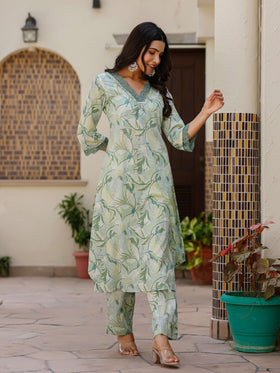 Sage Green printed Co-Ord set