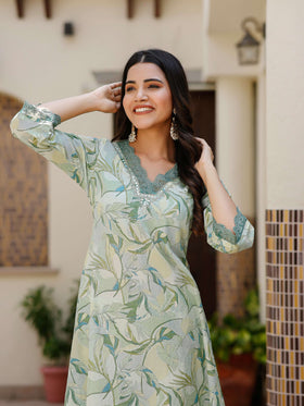 Sage Green printed Co-Ord set