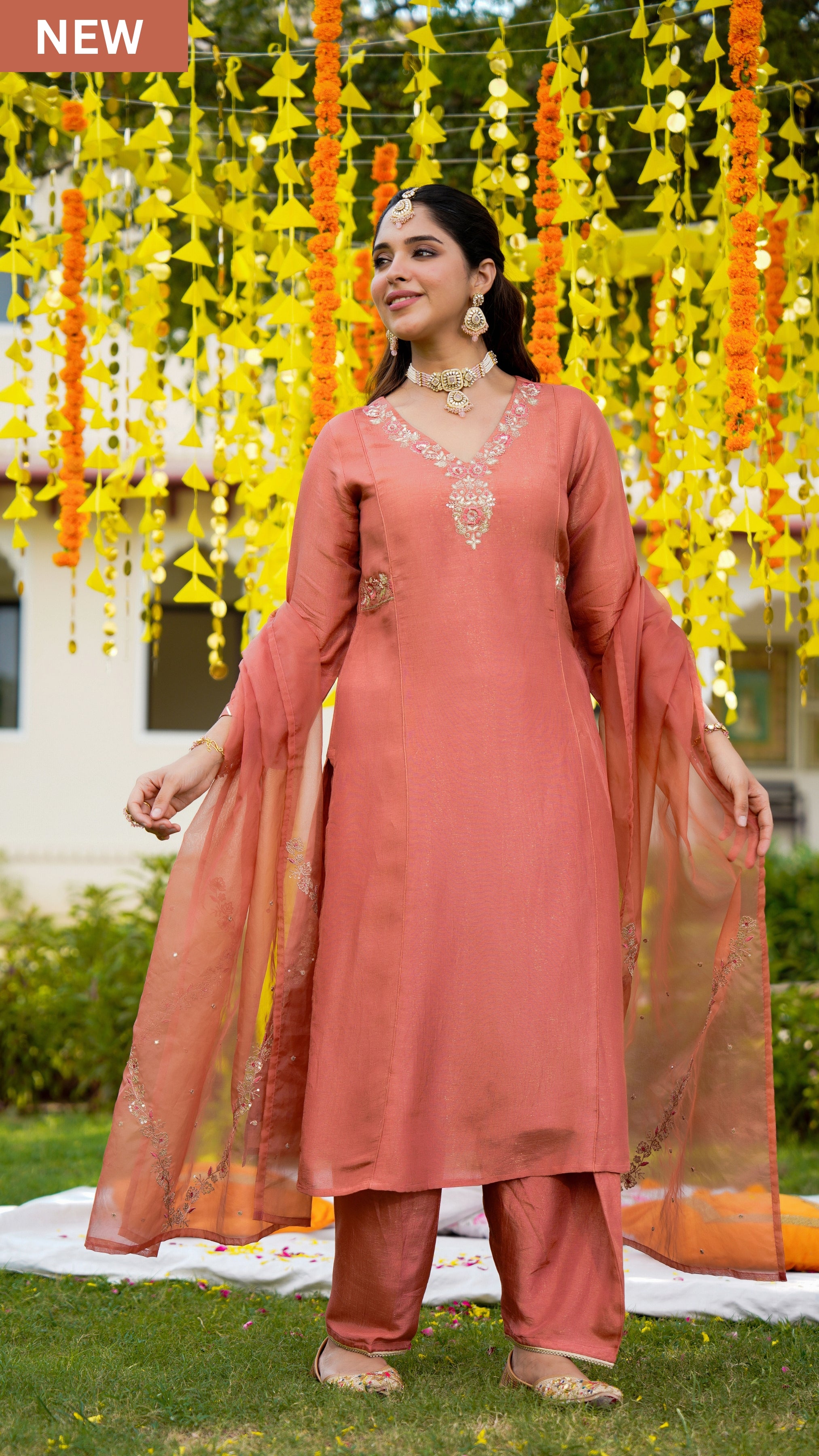 Blush Coral Glow Suit Set