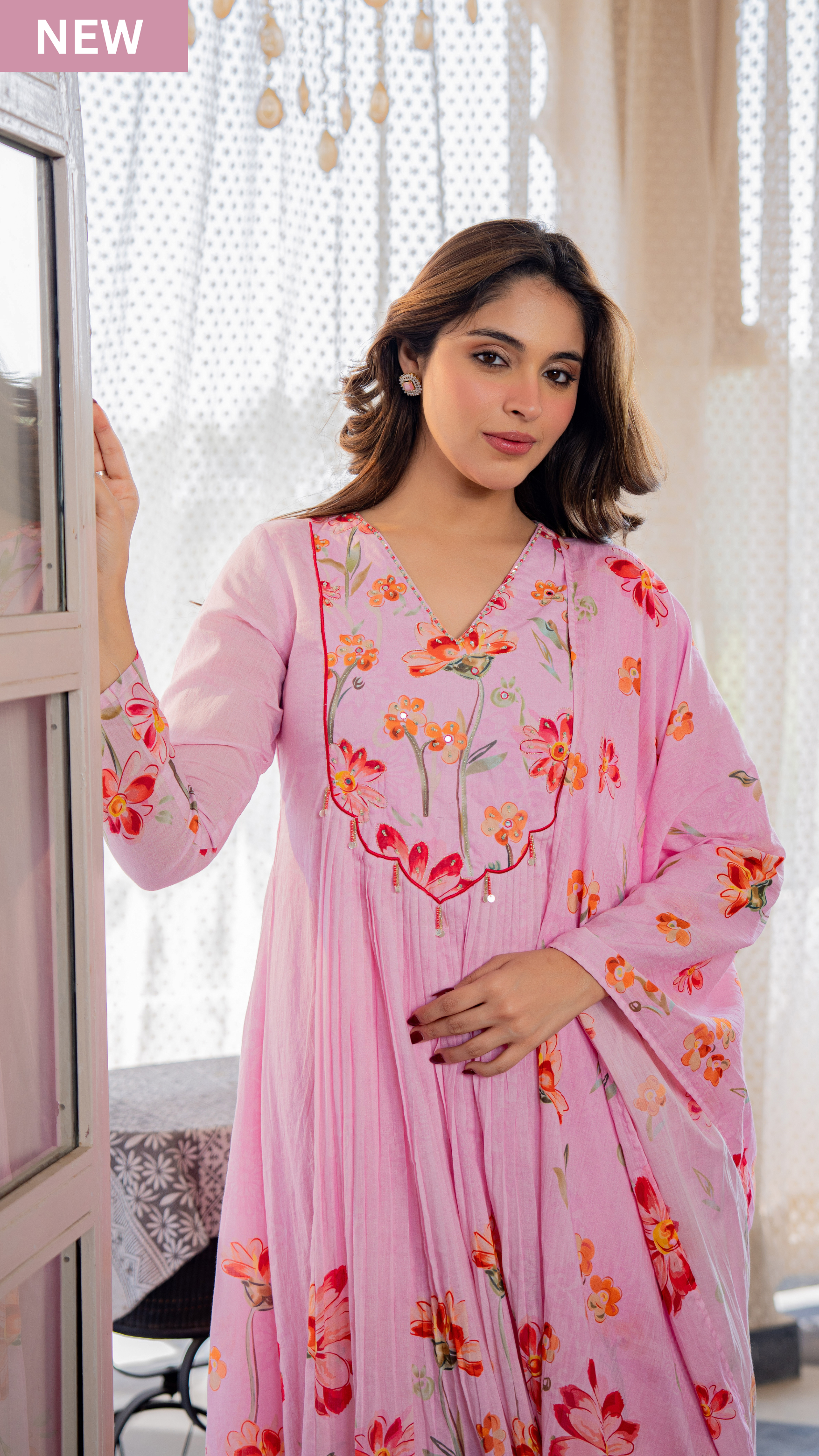 Blush Meadow Printed Suit Set