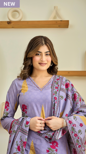 Plum Glow Cotton Suit Set
