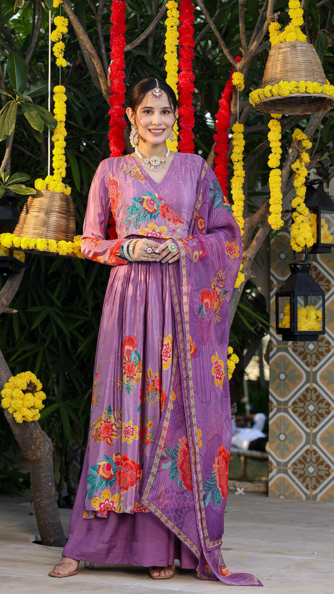 Purple Angrakha Set