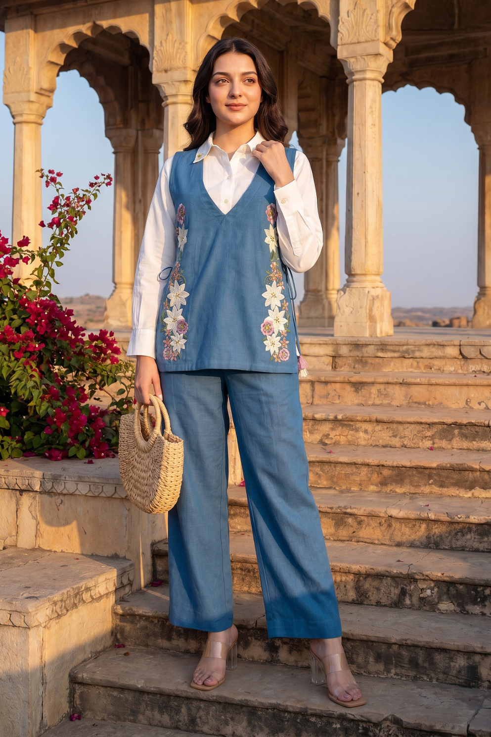 Azure Petal Co-Ord Set