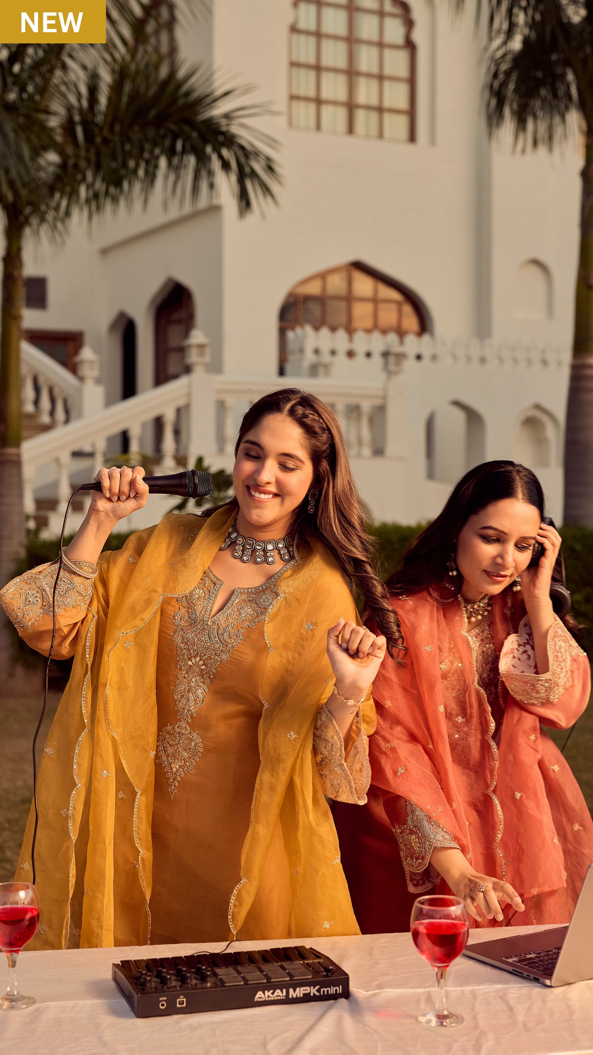 Golden Aura Swiss Tissue Suit Set