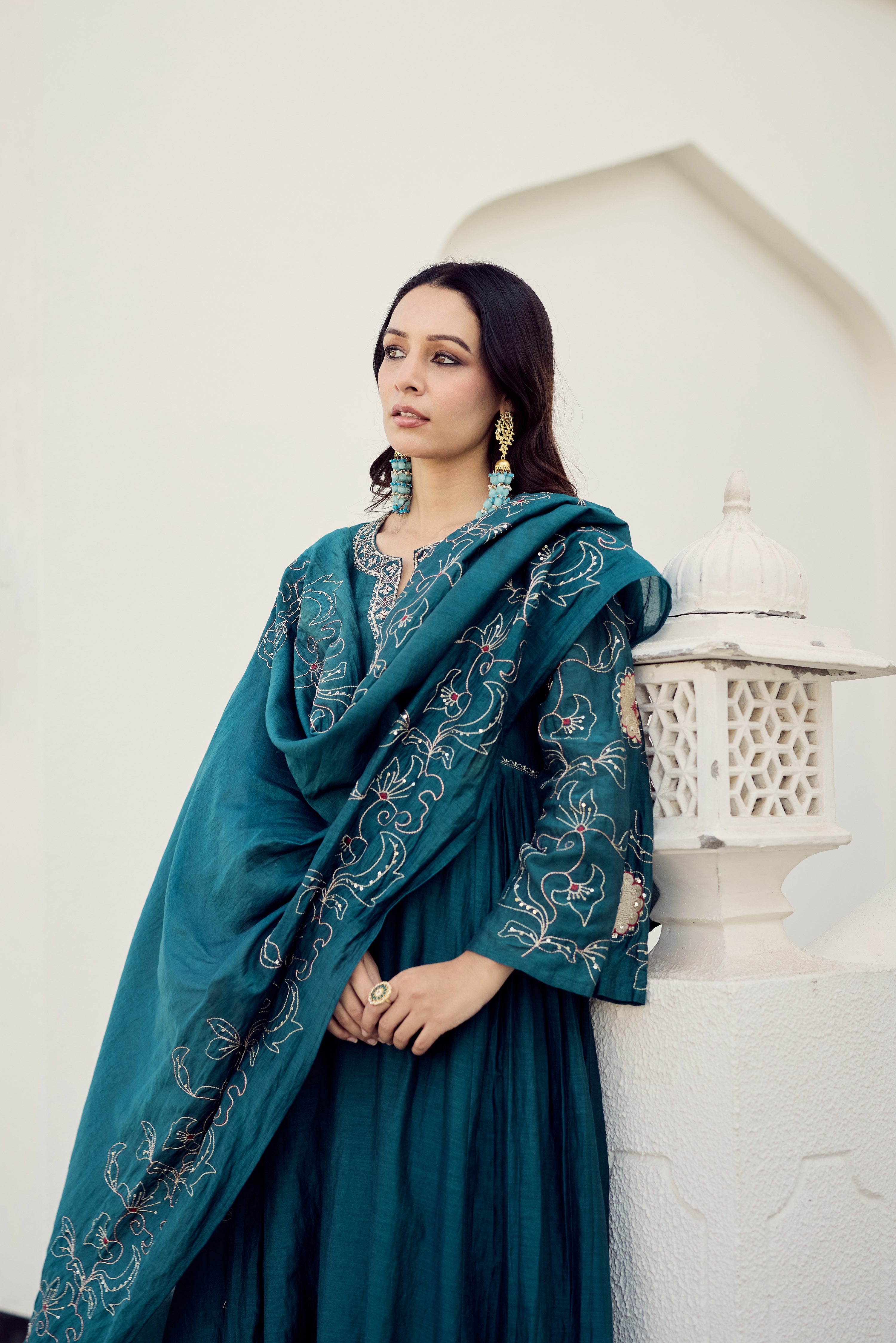 Ocean Grace Chanderi Suit Set