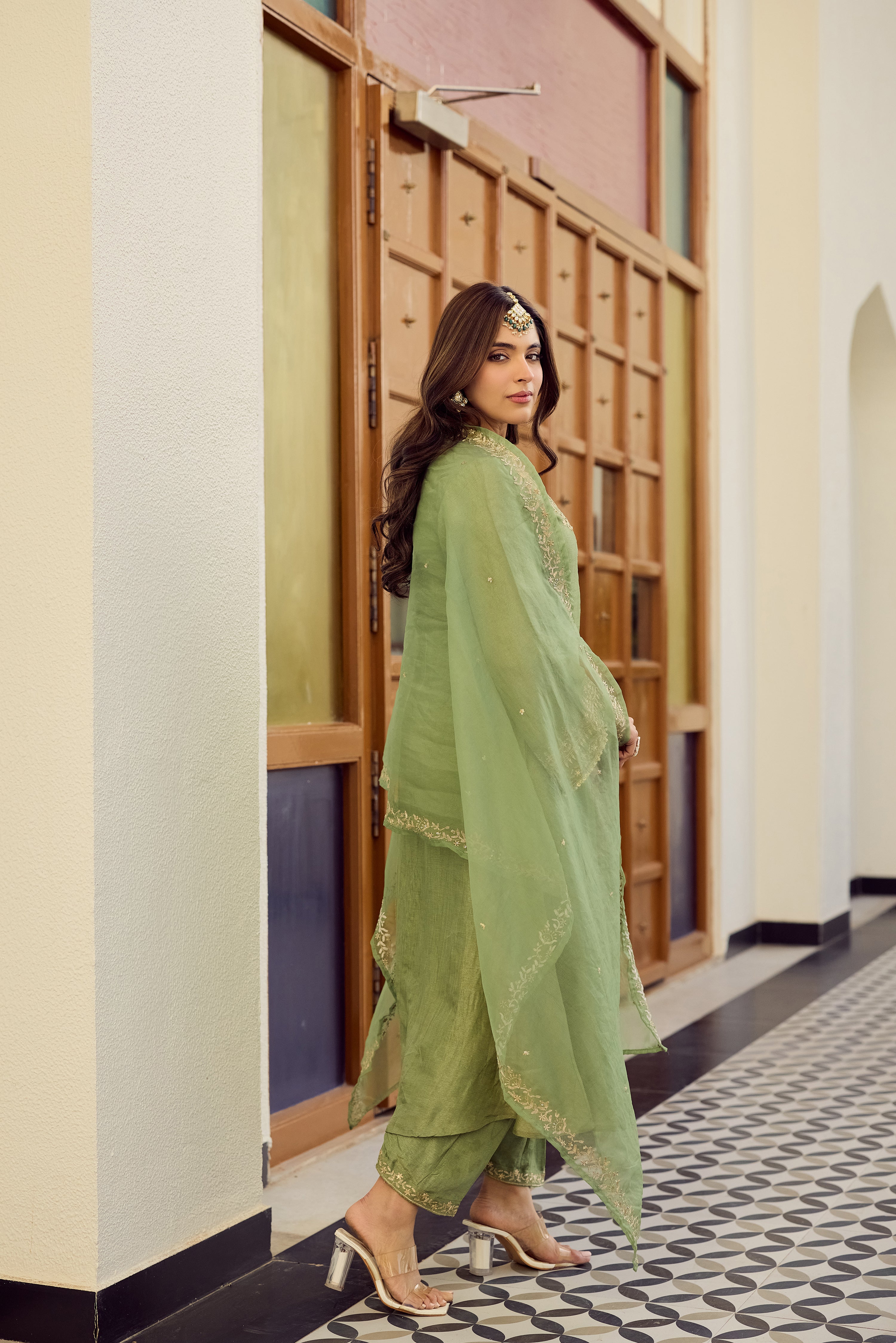 Pistachio Bloom Suit Set