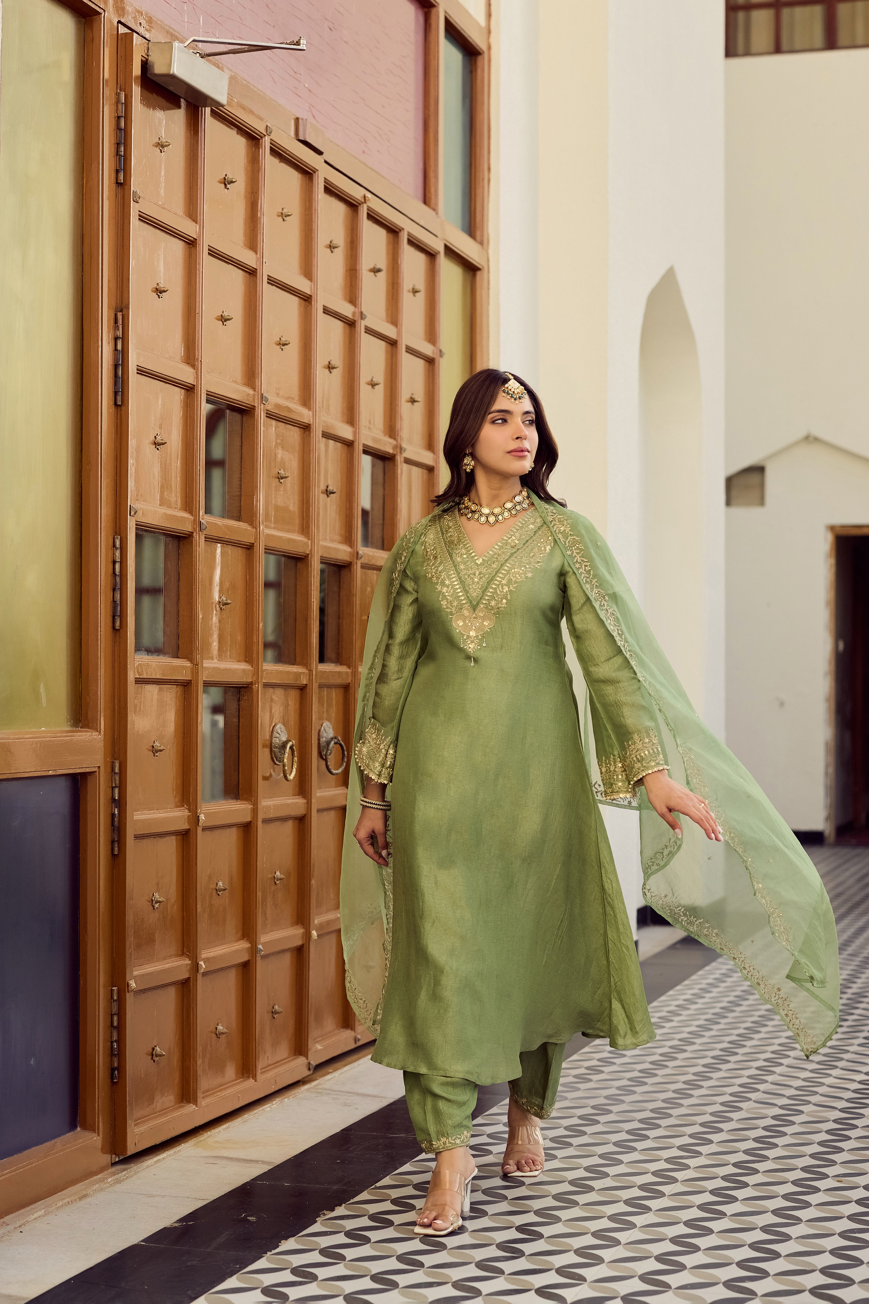 Pistachio Bloom Suit Set