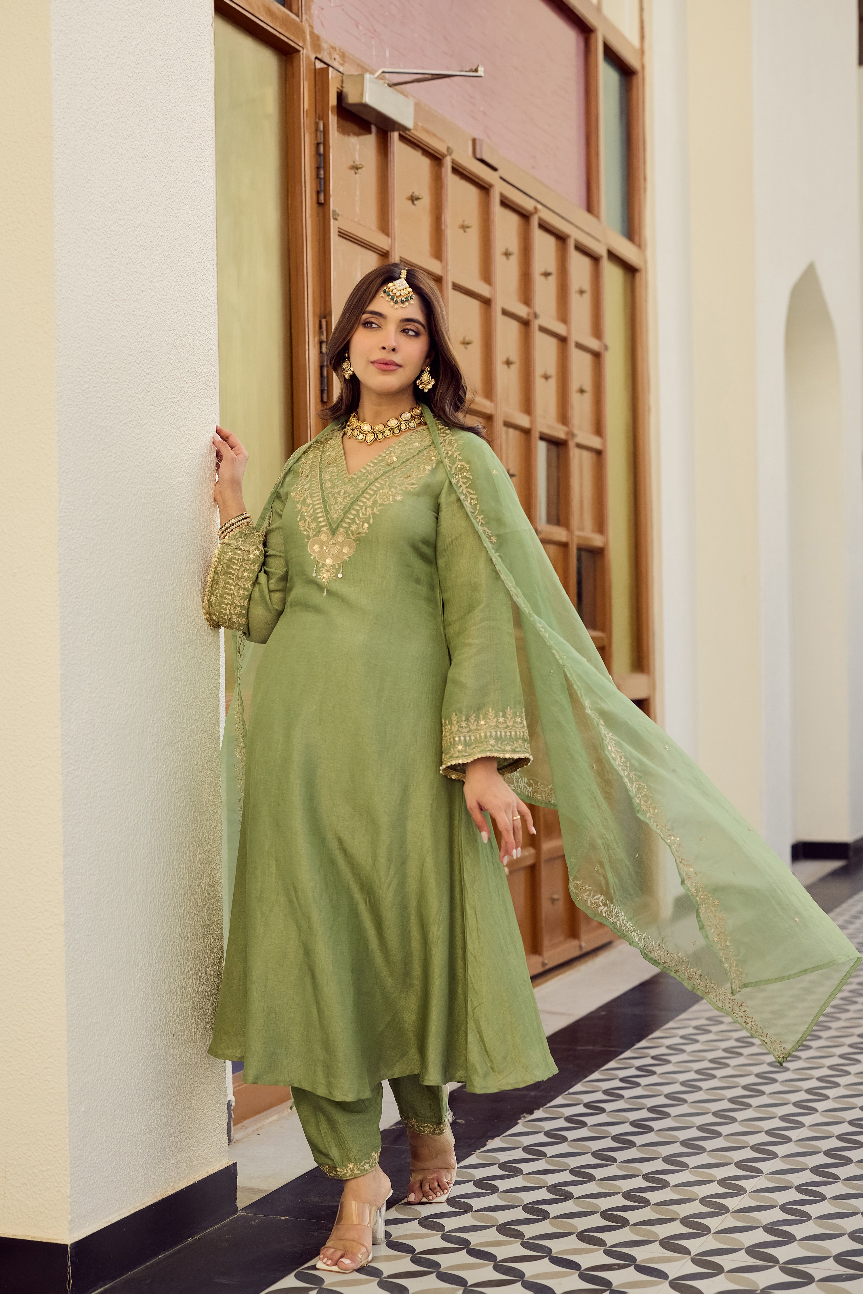 Pistachio Bloom Suit Set