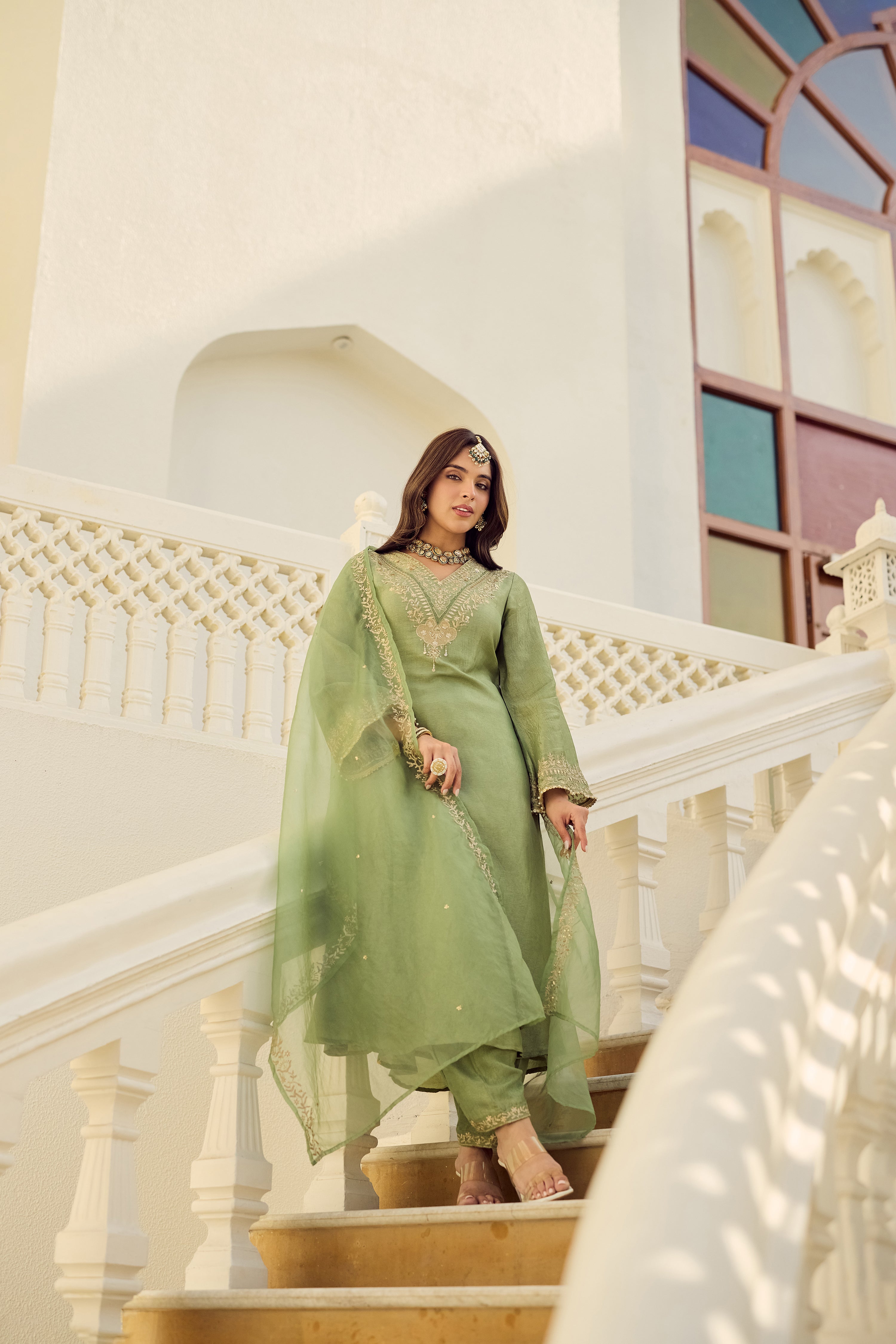 Pistachio Bloom Suit Set