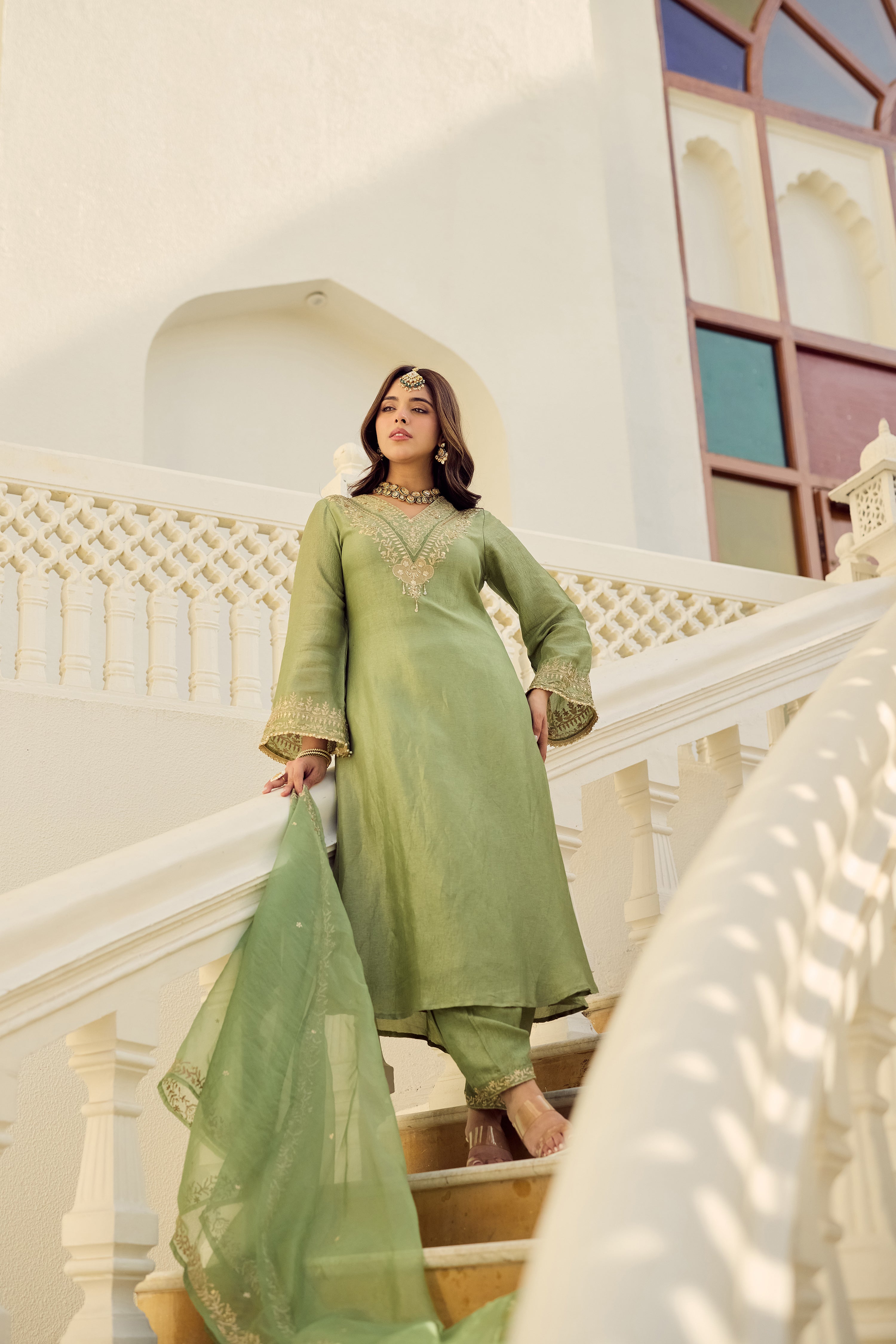 Pistachio Bloom Suit Set