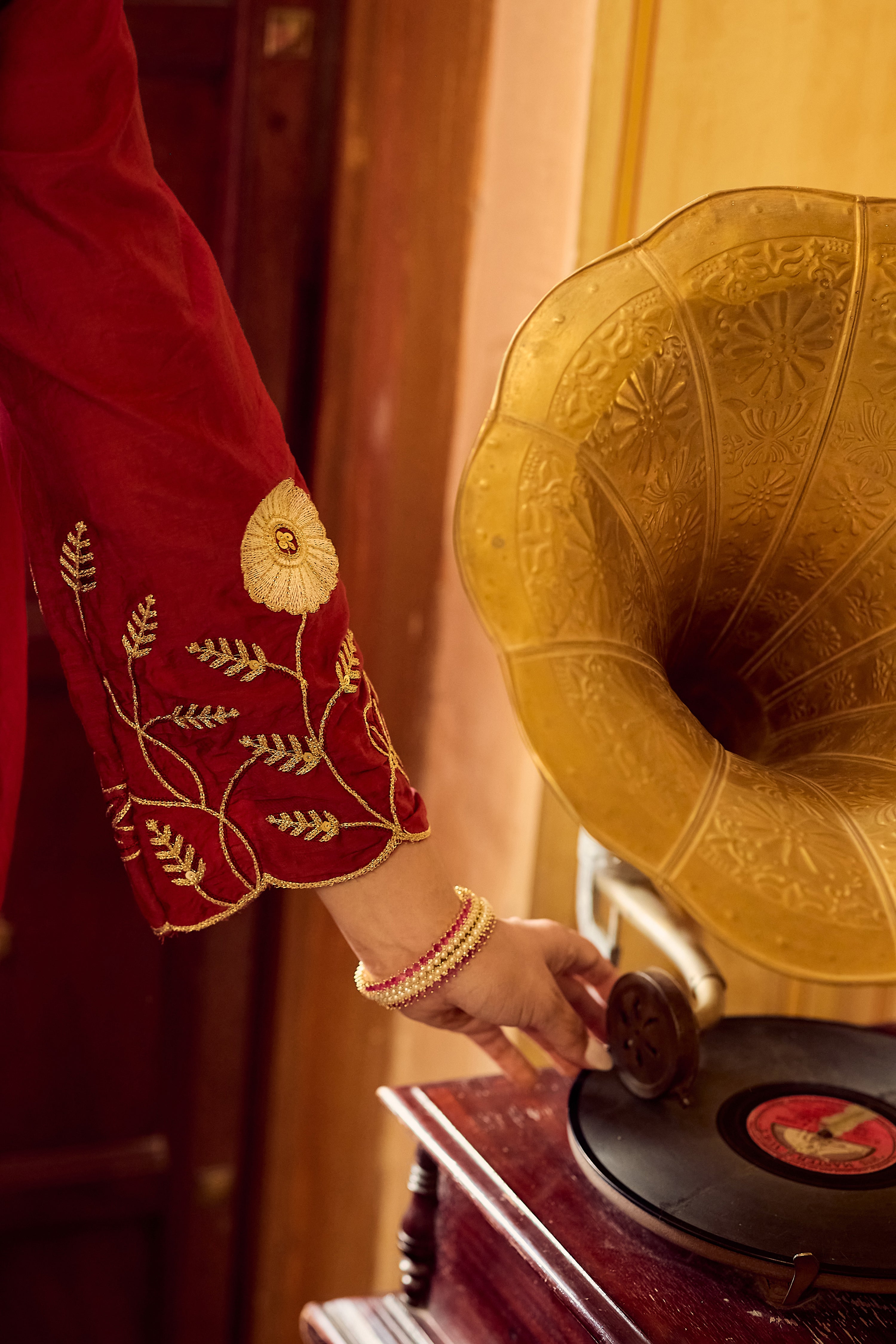 Royal Maroon Chanderi Set