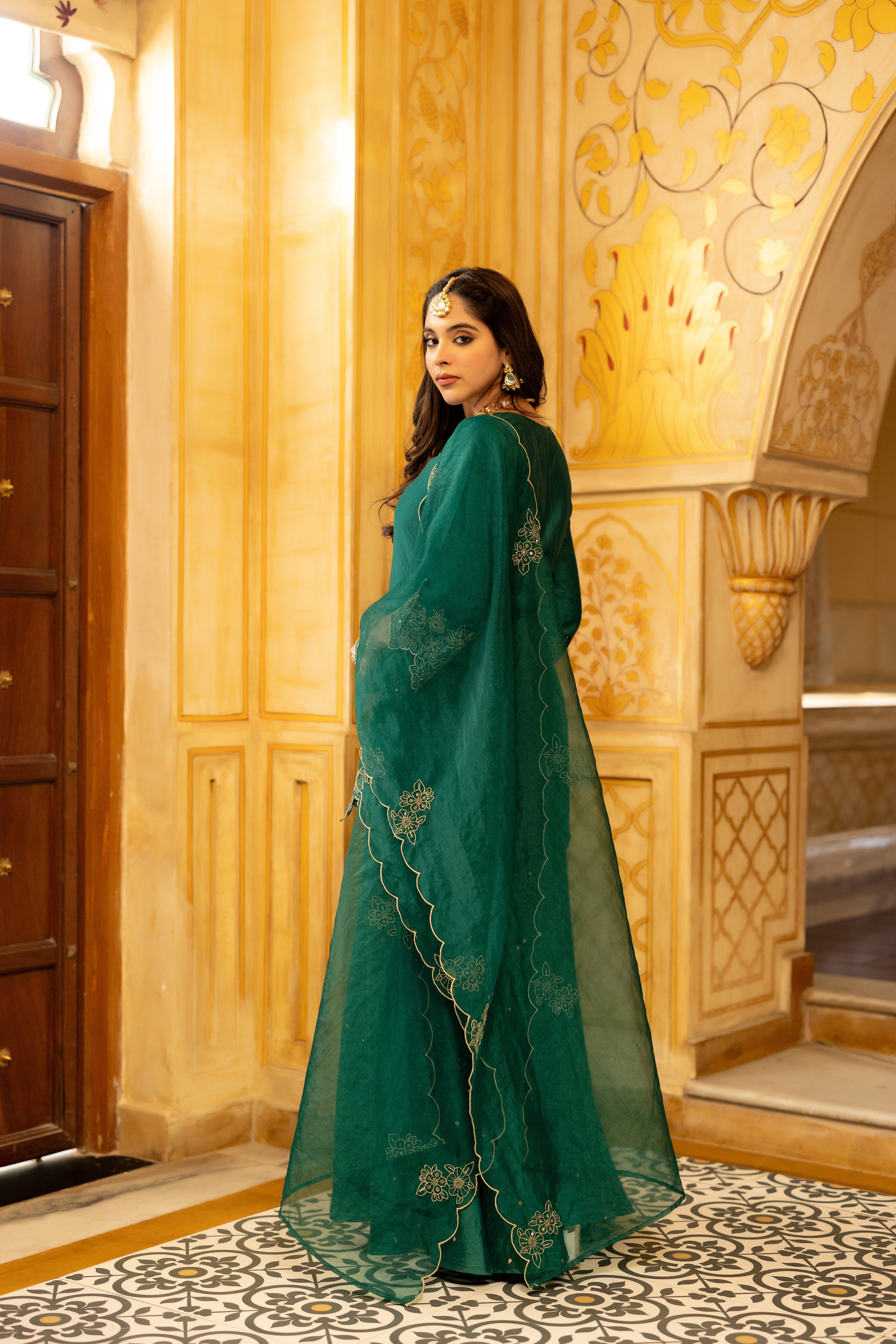 Emerald Satoori Royale Silk Suit Set