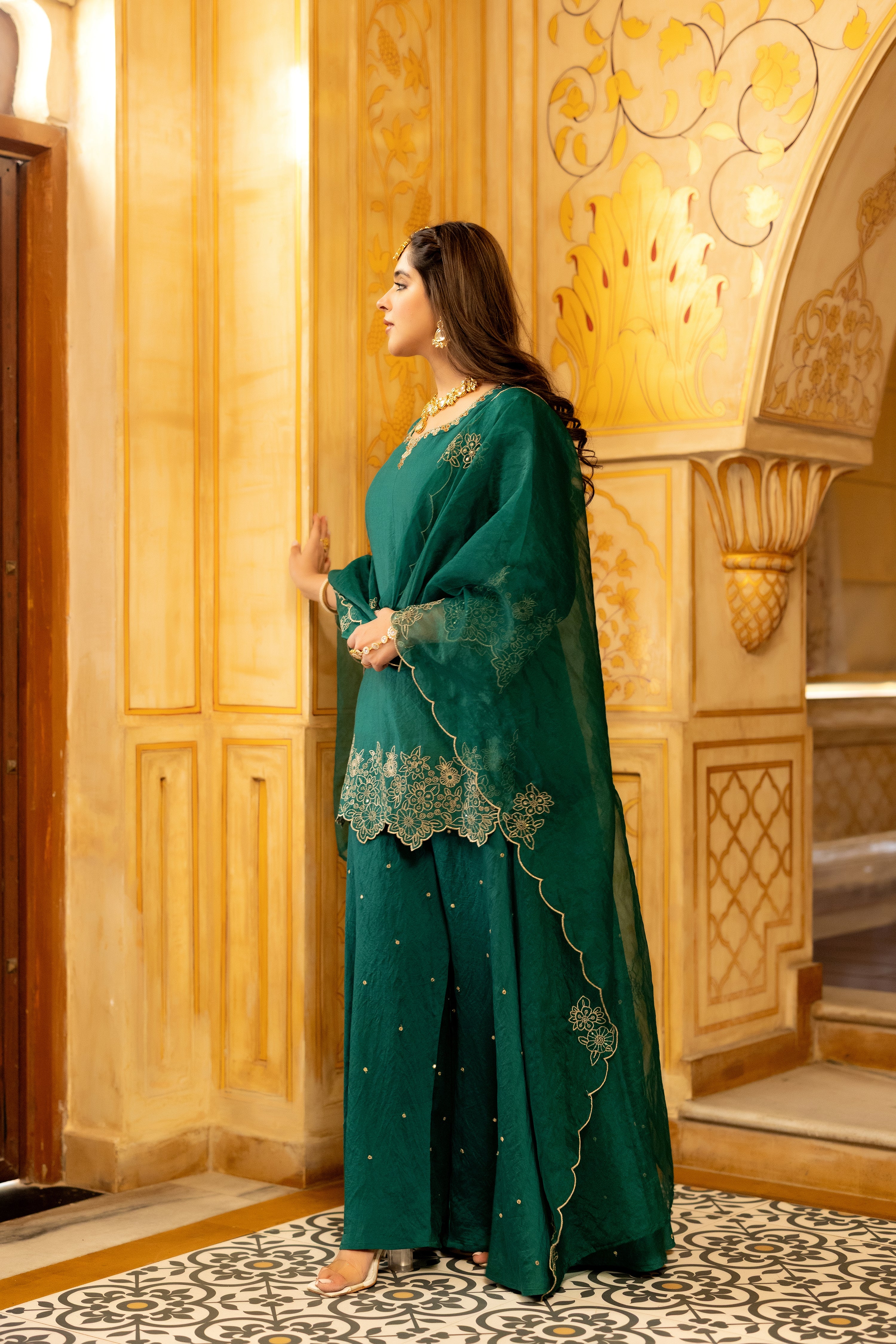 Emerald Satoori Royale Silk Suit Set