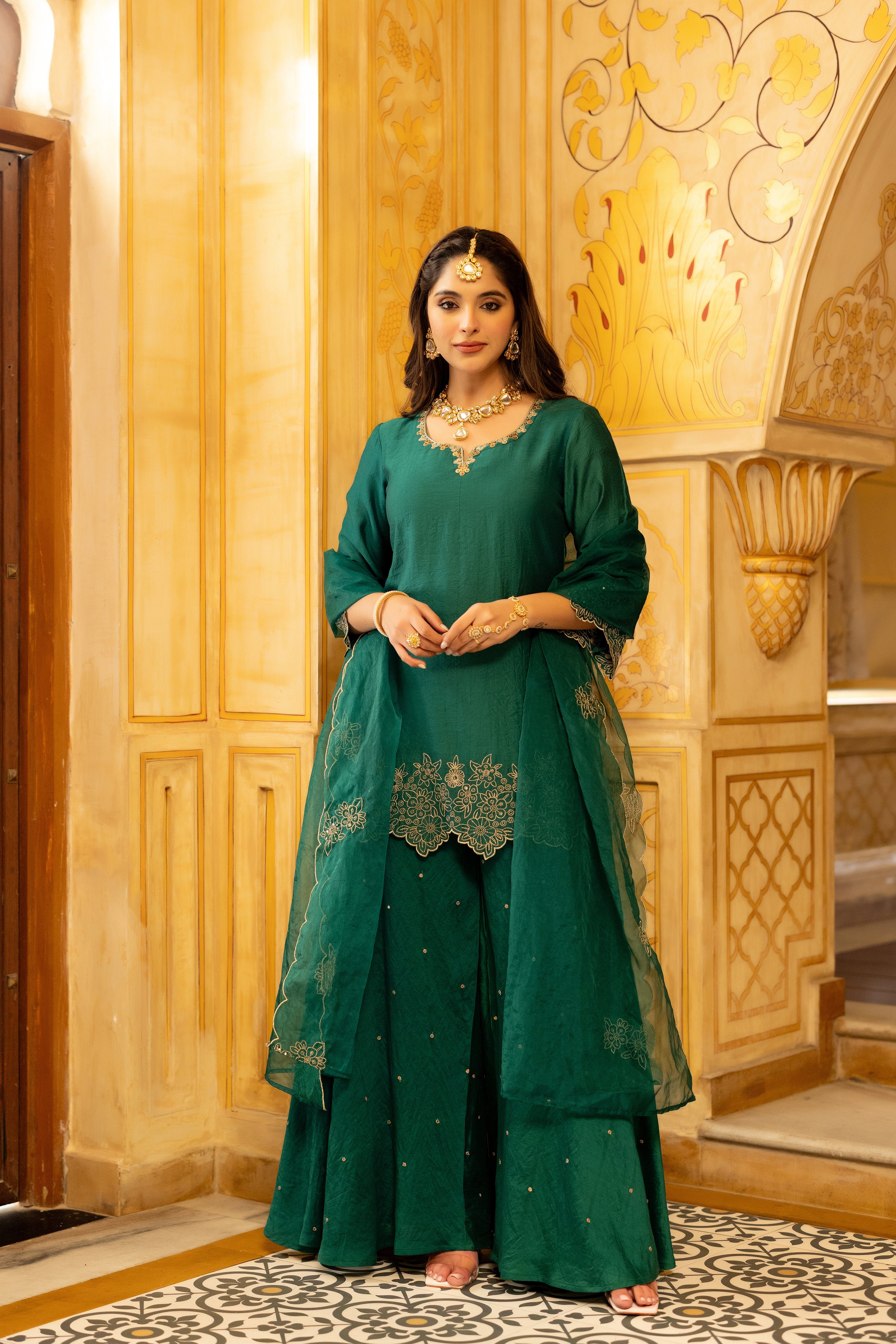 Emerald Satoori Royale Silk Suit Set