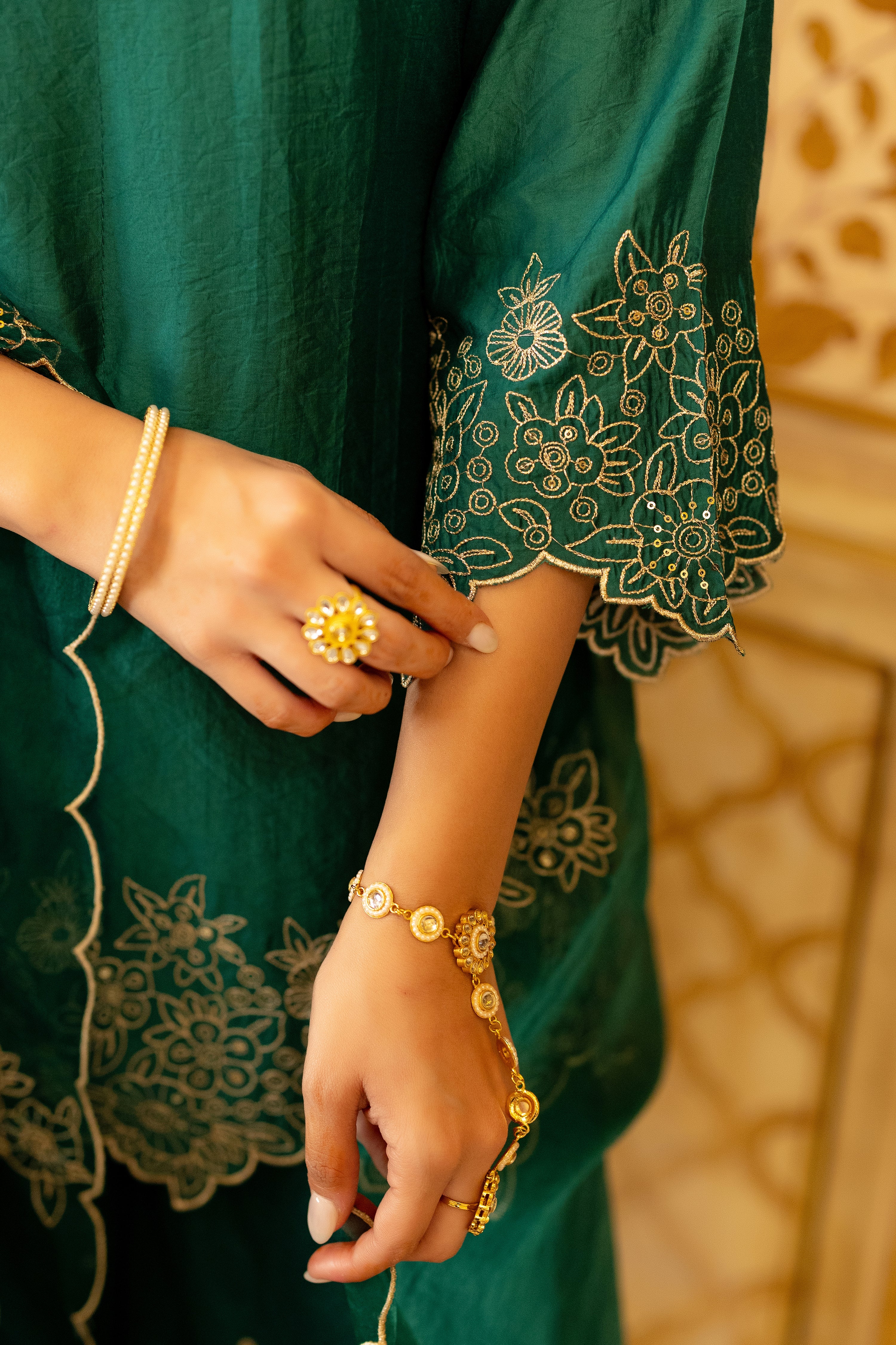 Emerald Satoori Royale Silk Suit Set