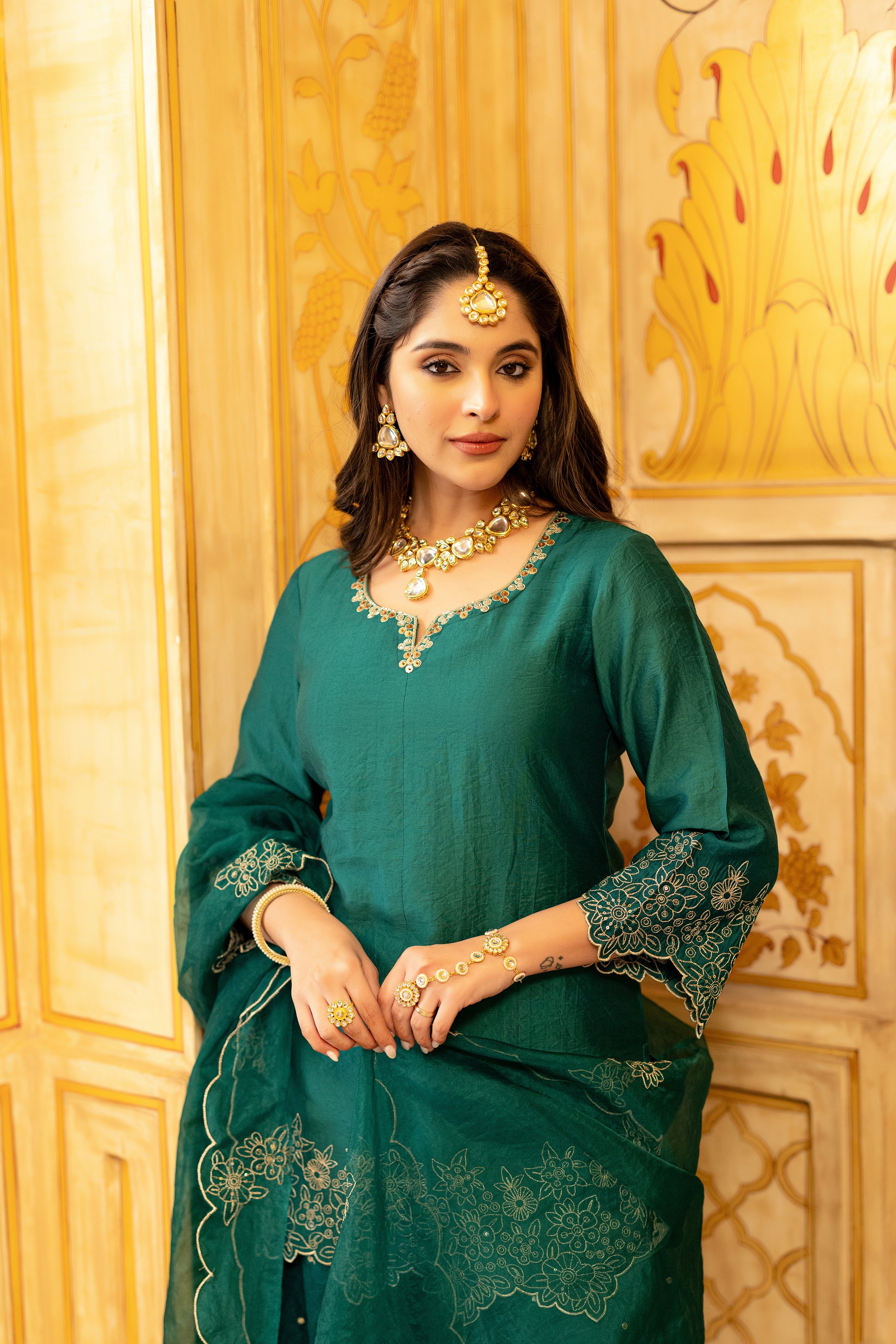 Emerald Satoori Royale Silk Suit Set