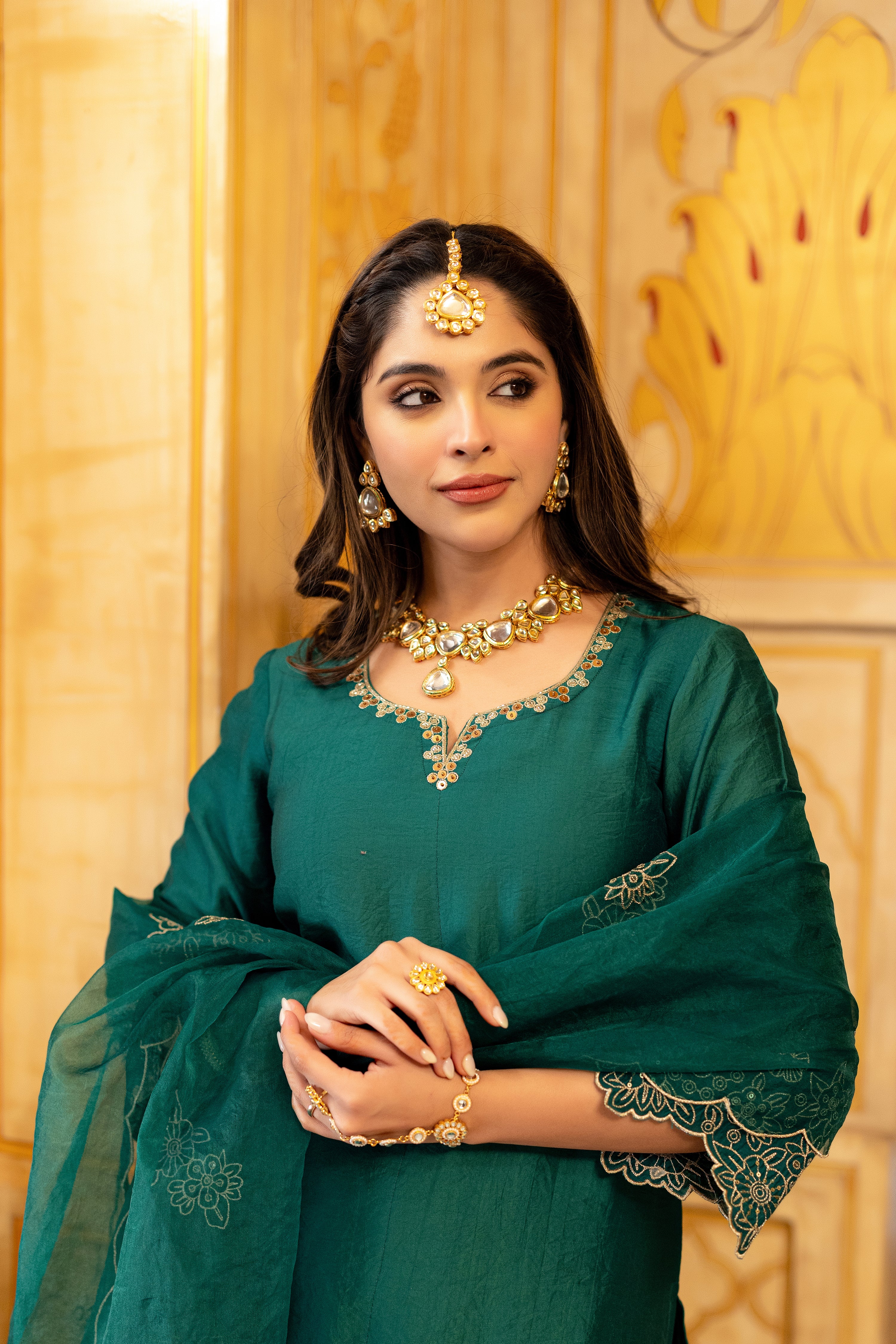 Emerald Satoori Royale Silk Suit Set