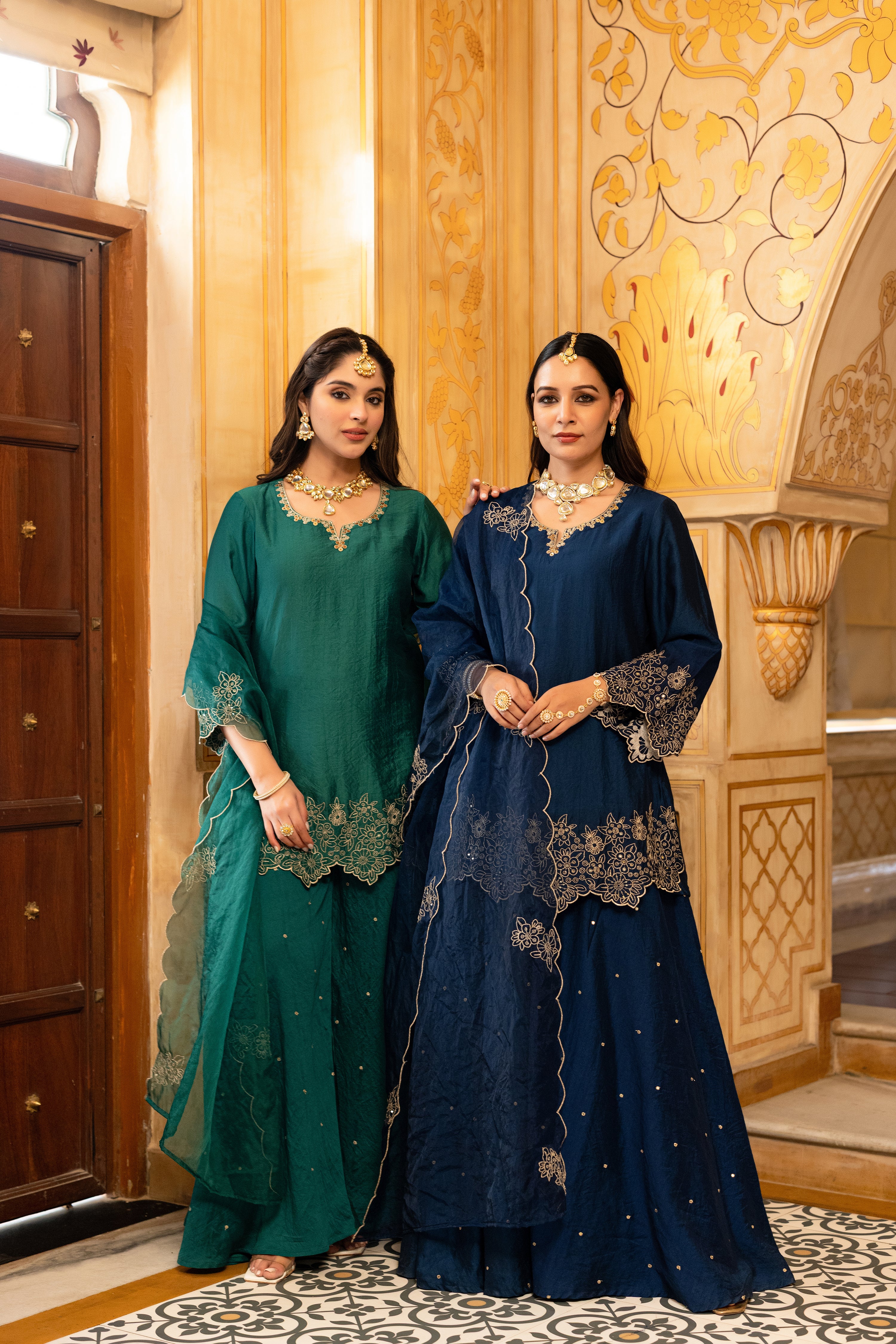Emerald Satoori Royale Silk Suit Set