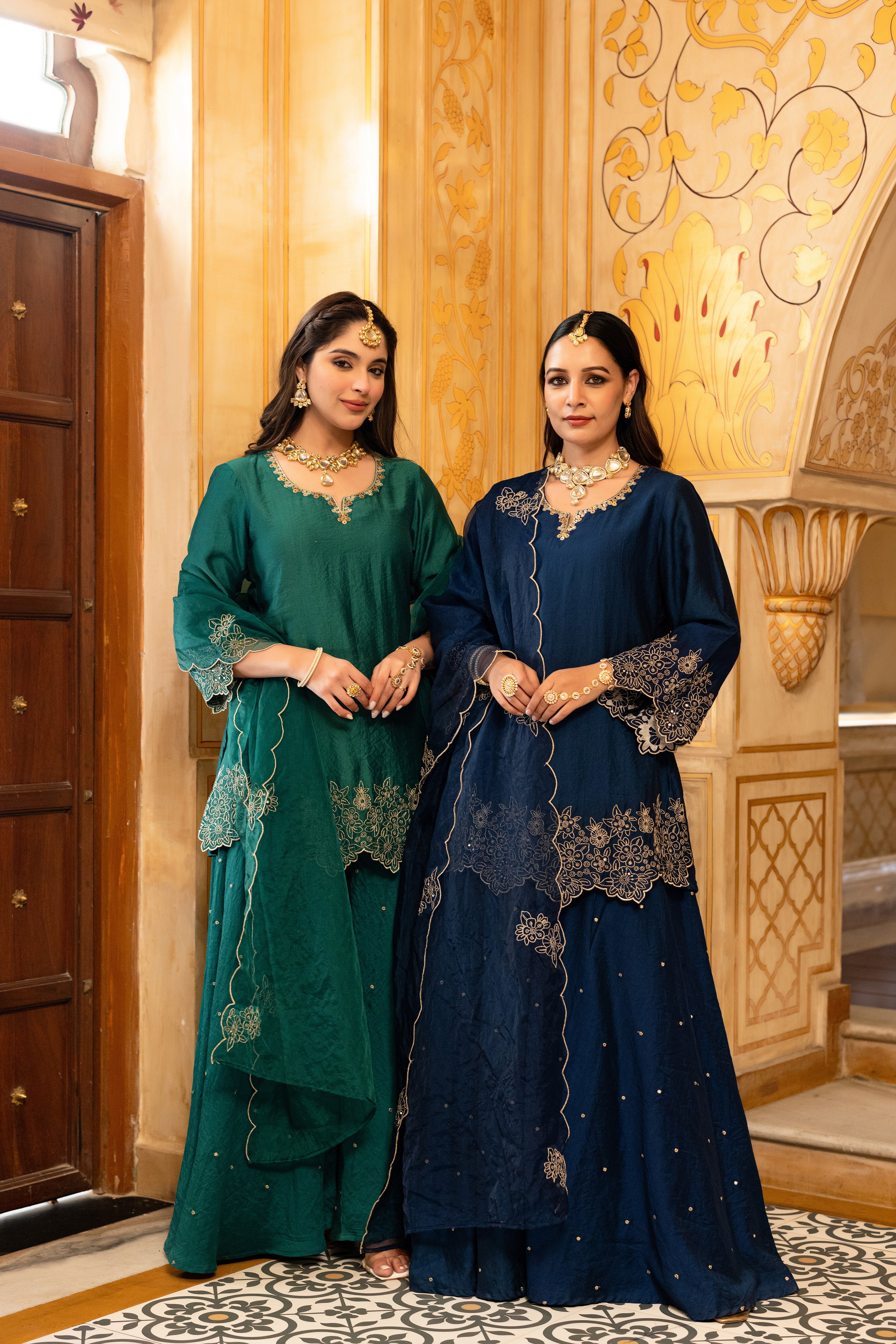 Emerald Satoori Royale Silk Suit Set