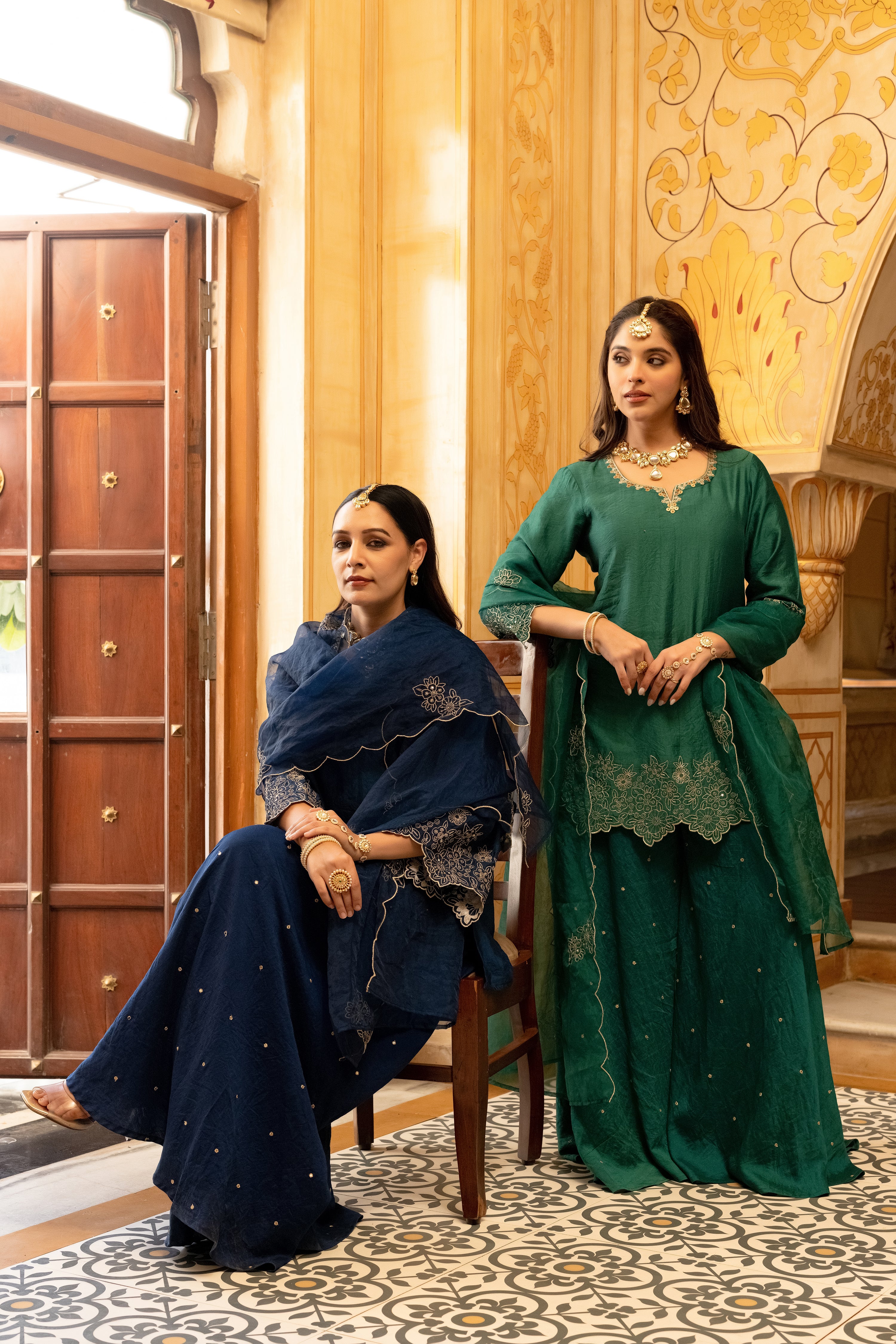 Emerald Satoori Royale Silk Suit Set