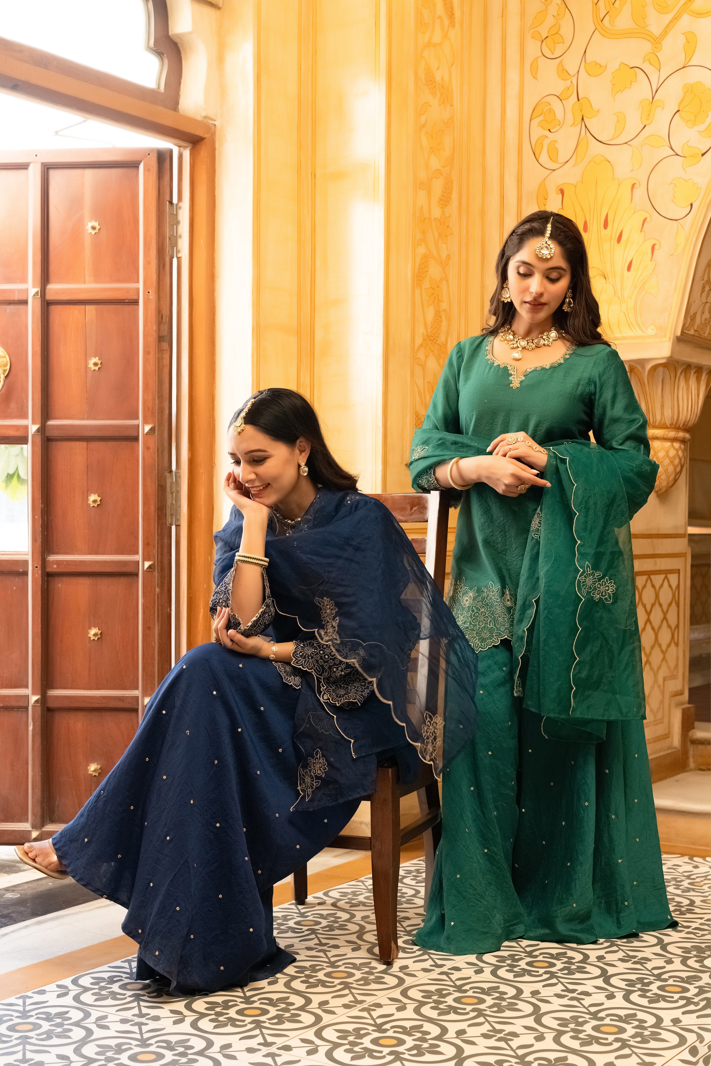 Emerald Satoori Royale Silk Suit Set