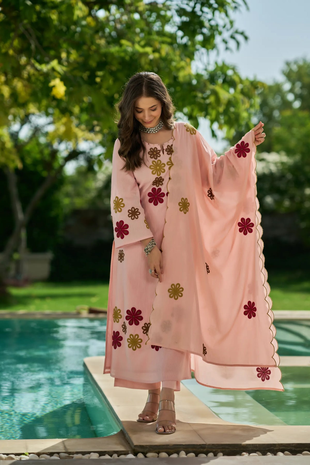 Blush Flora Kurta Set