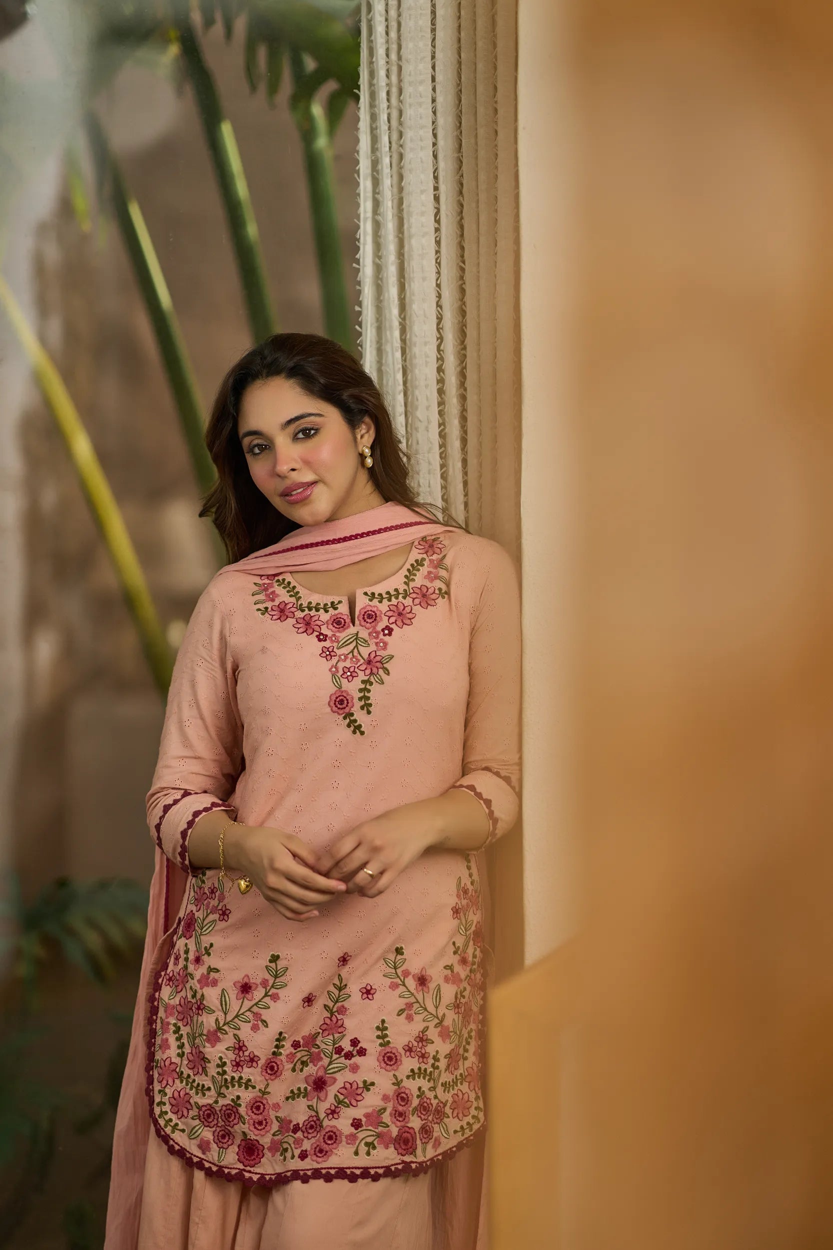 Blush Embroidered Kurta Set