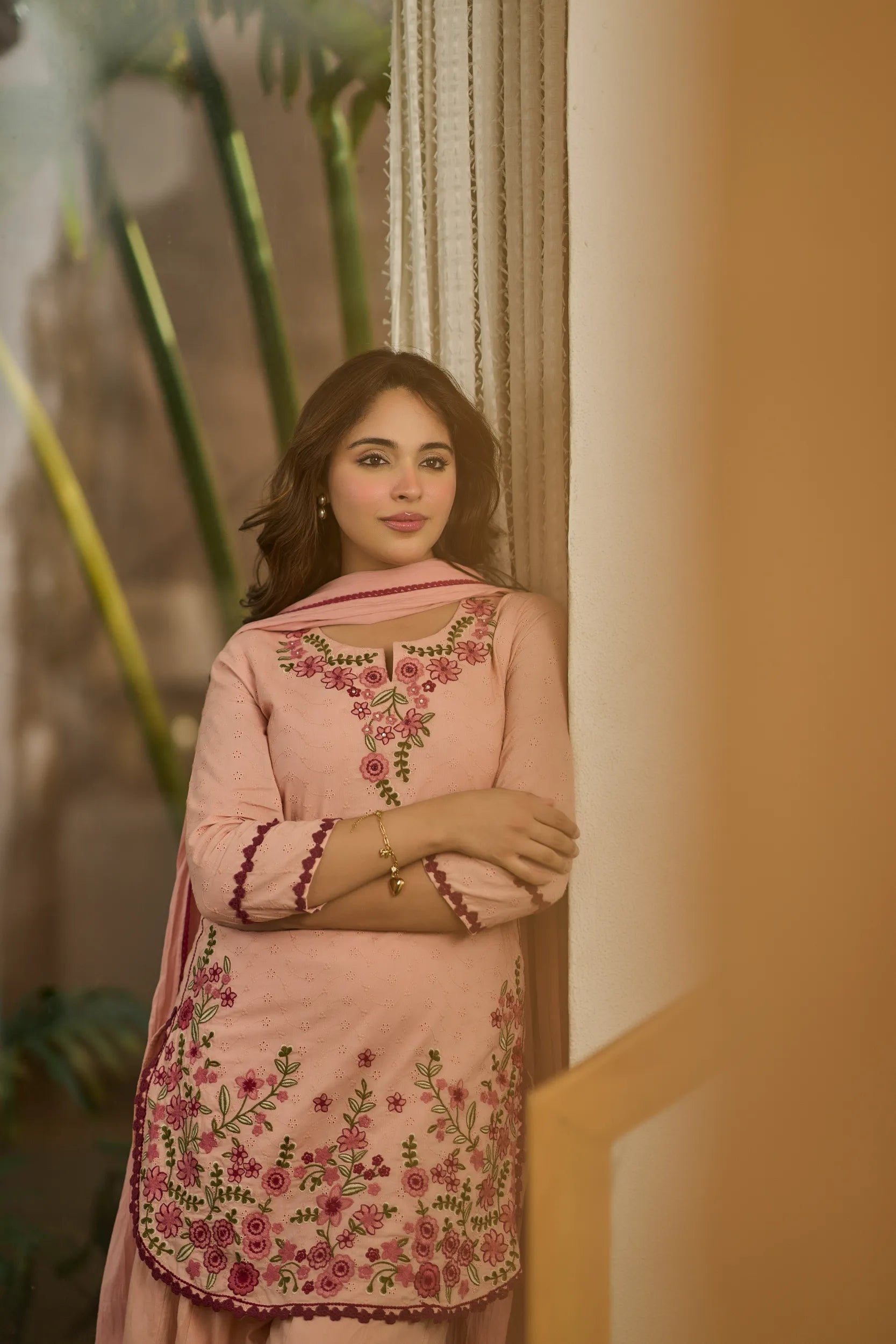 Blush Embroidered Kurta Set