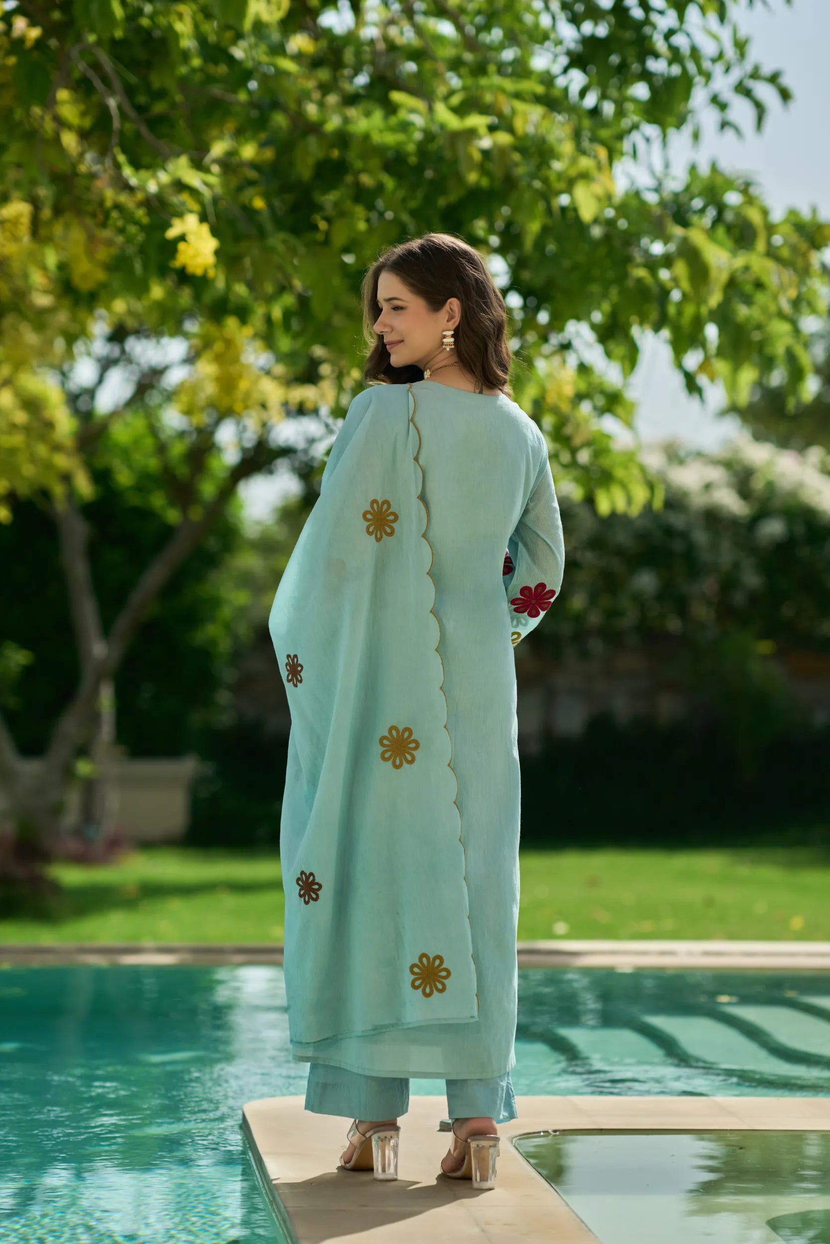 Sky Blossom Kurta Set