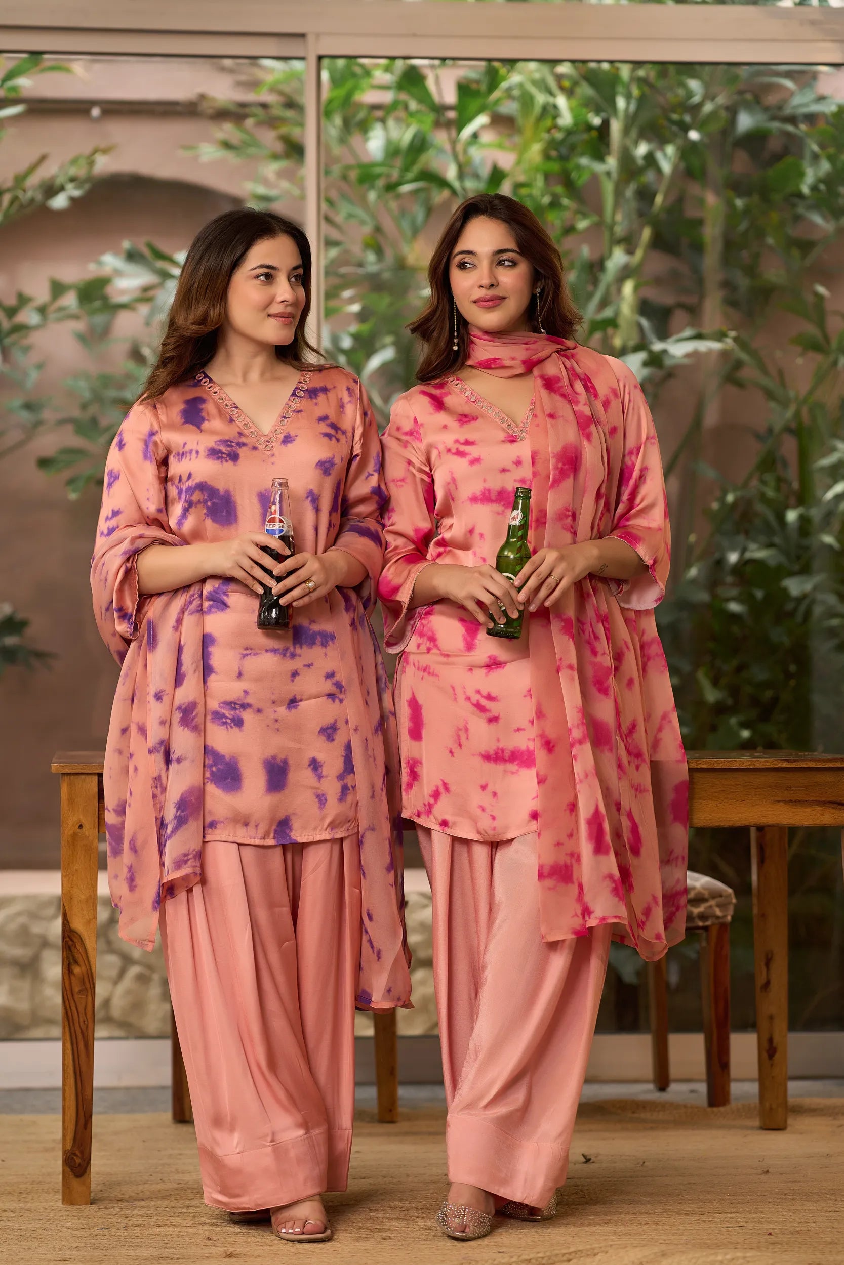 Blush Lilac Tie-Dye Kurta Set
