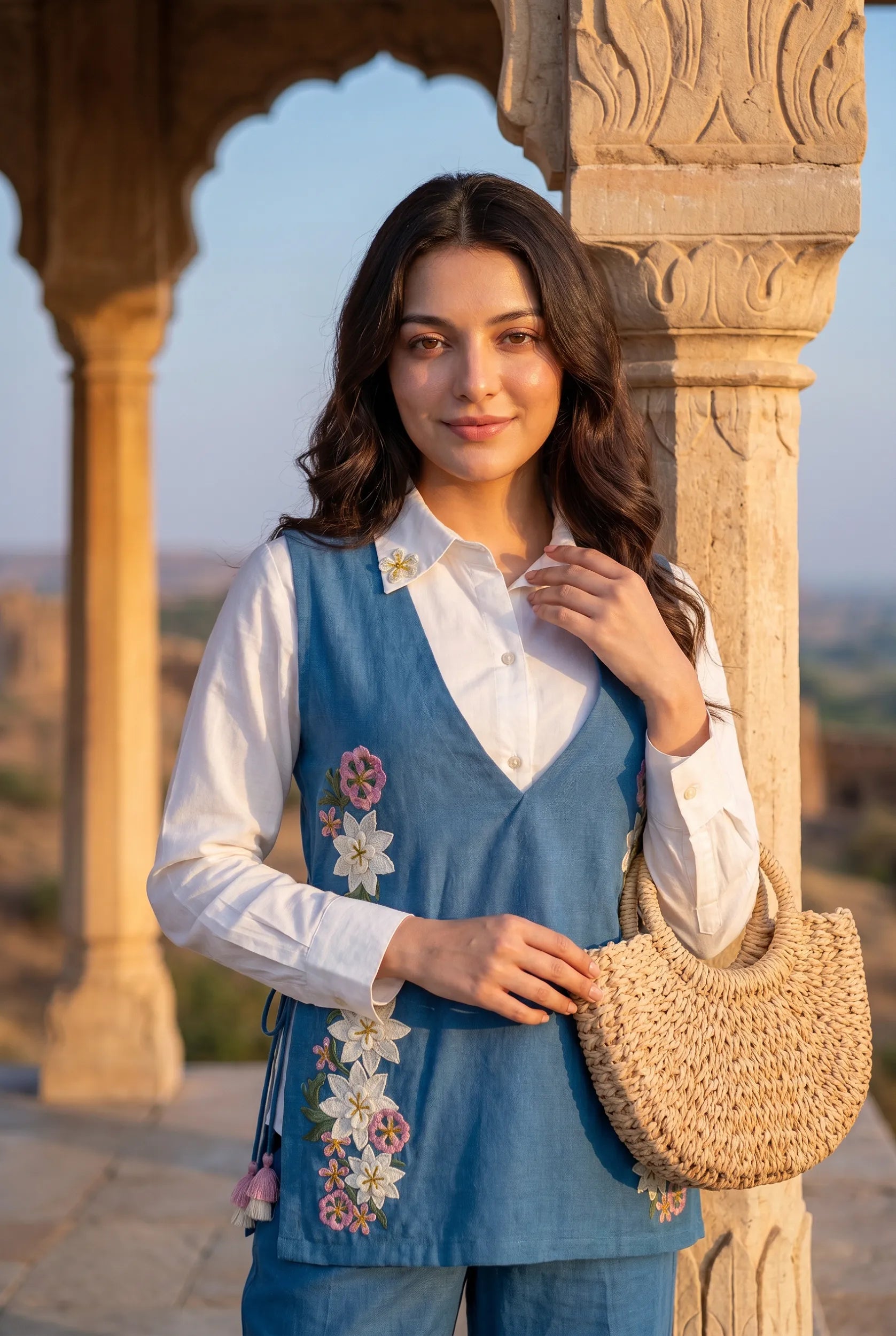 Azure Petal Co-Ord Set