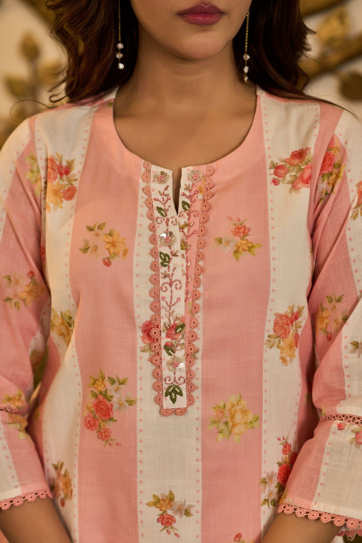 Blush Printed Suit Set