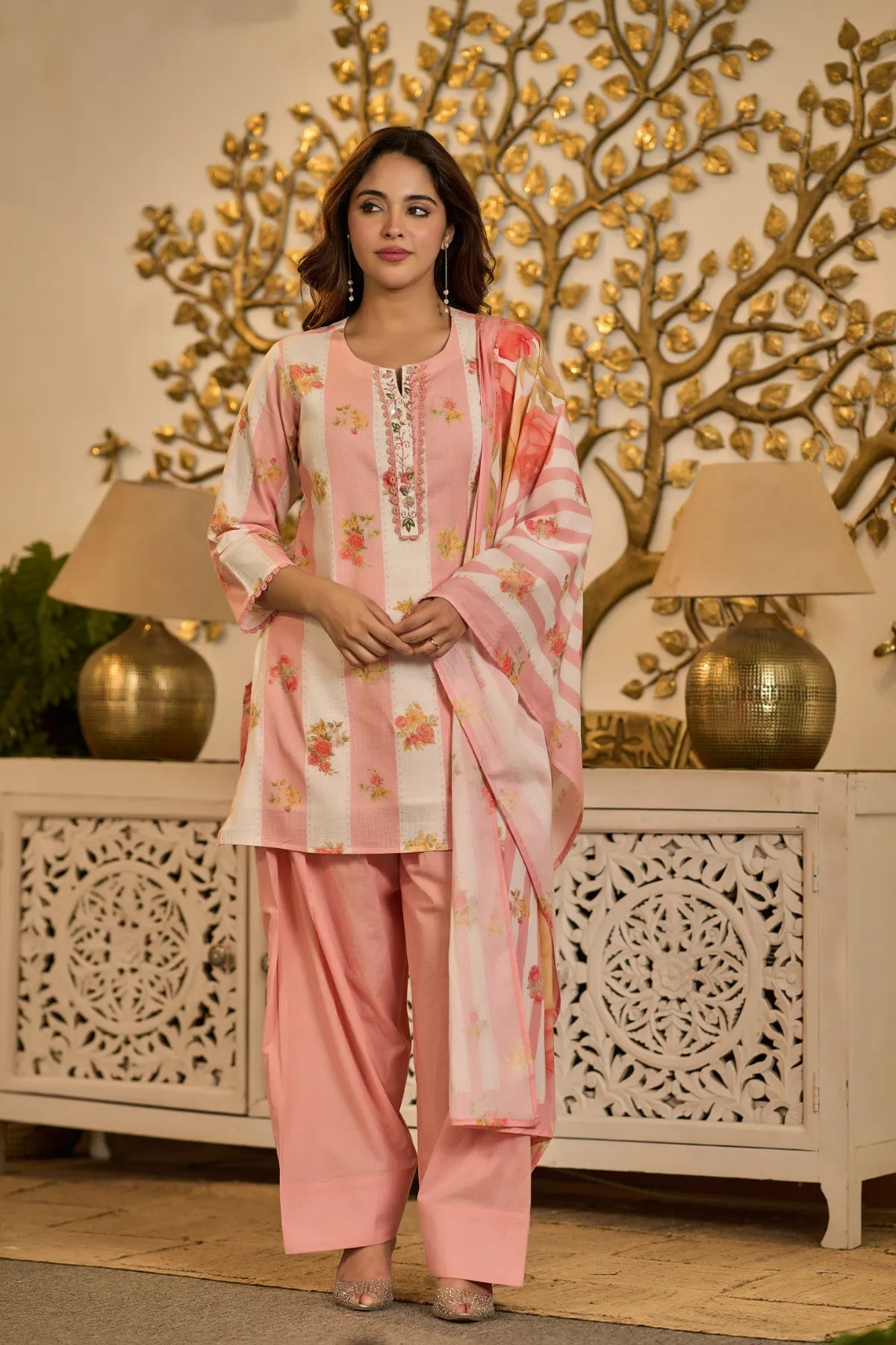 Blush Printed Kurta Set