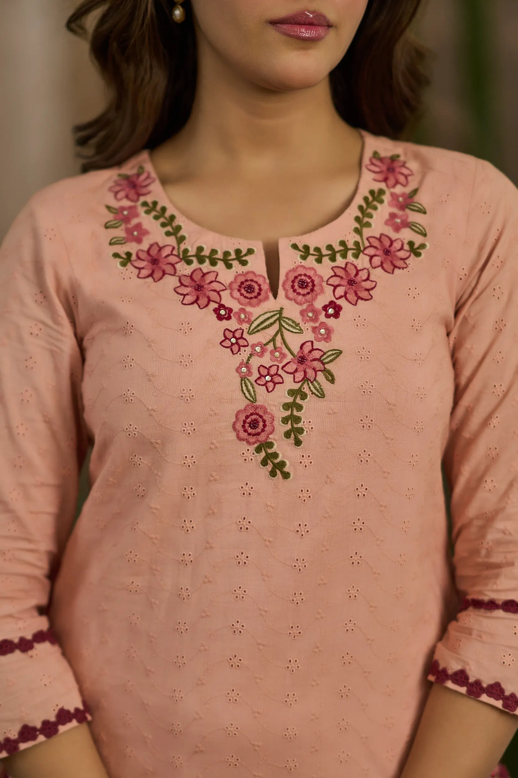 Blush Embroidered Kurta Set