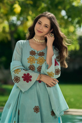 Sky Blossom Kurta Set