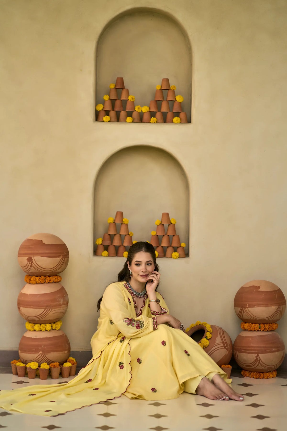 Lemon Bloom Kurta Set