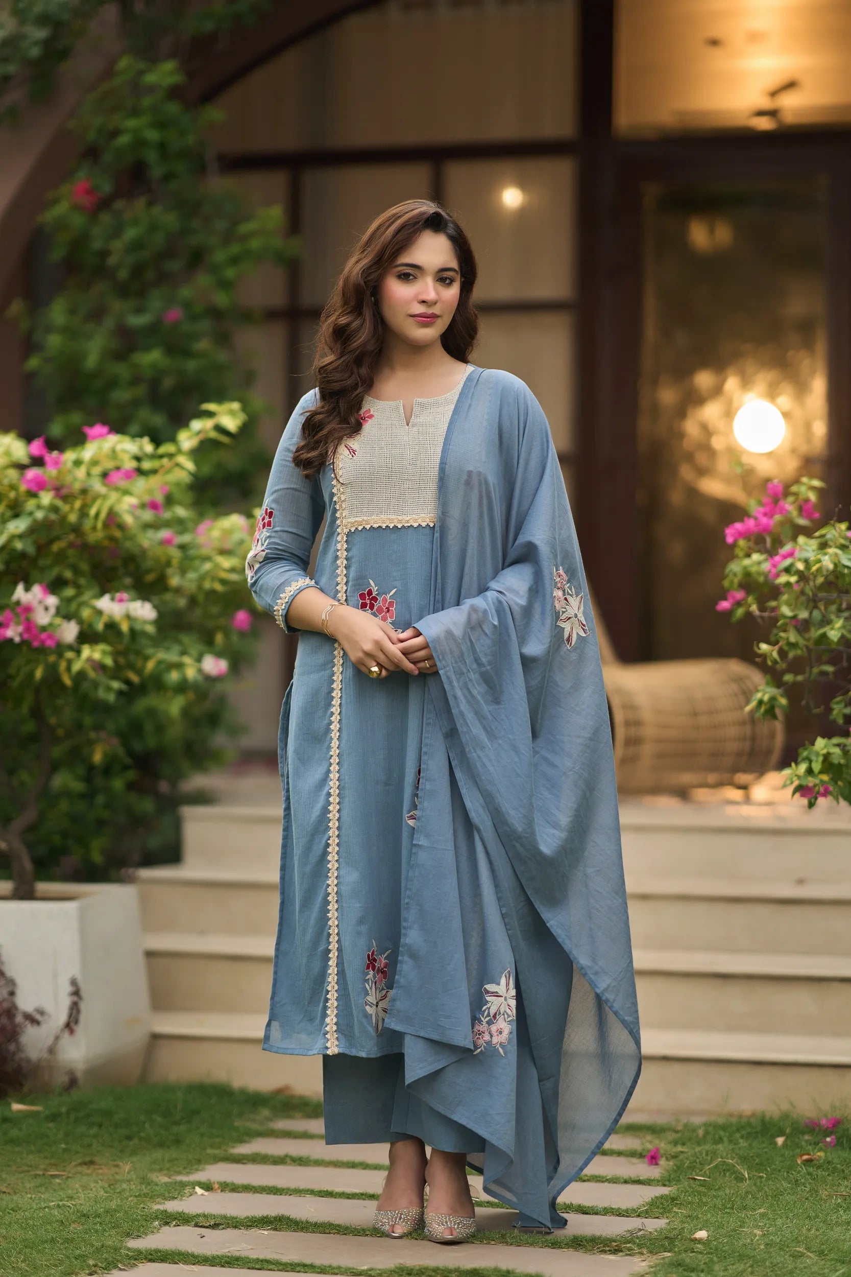 Blue Elegance Suit Set