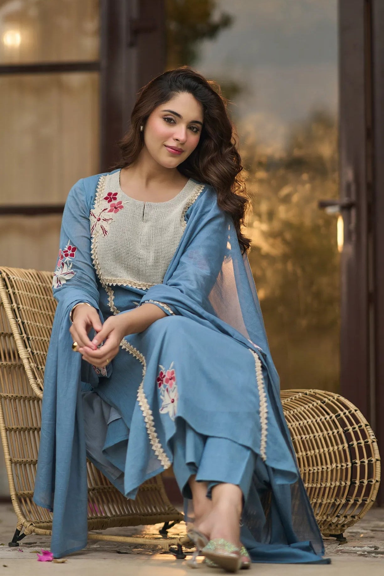 Blue Elegance Suit Set