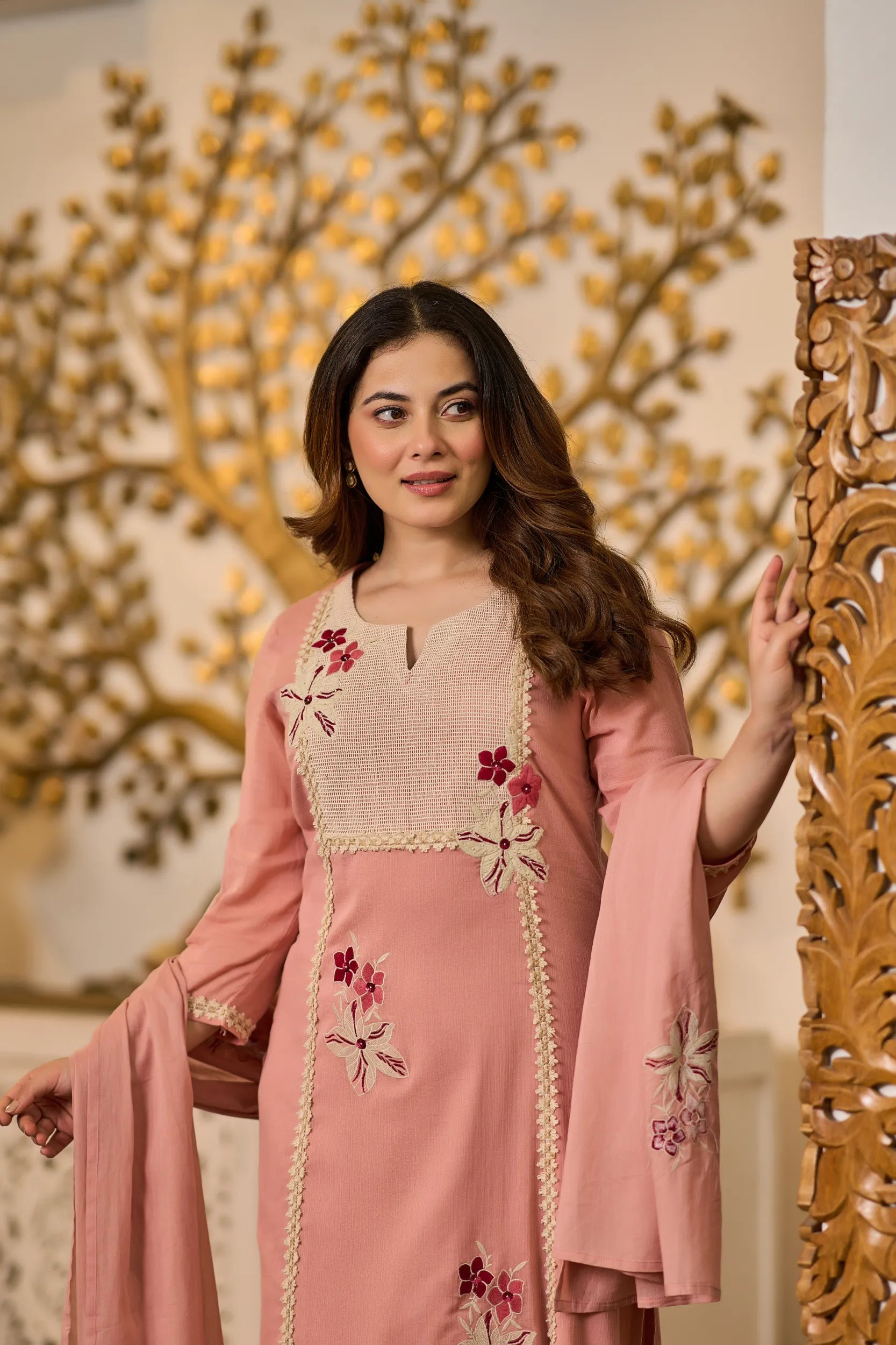 Blush Floral Charm Suit Set