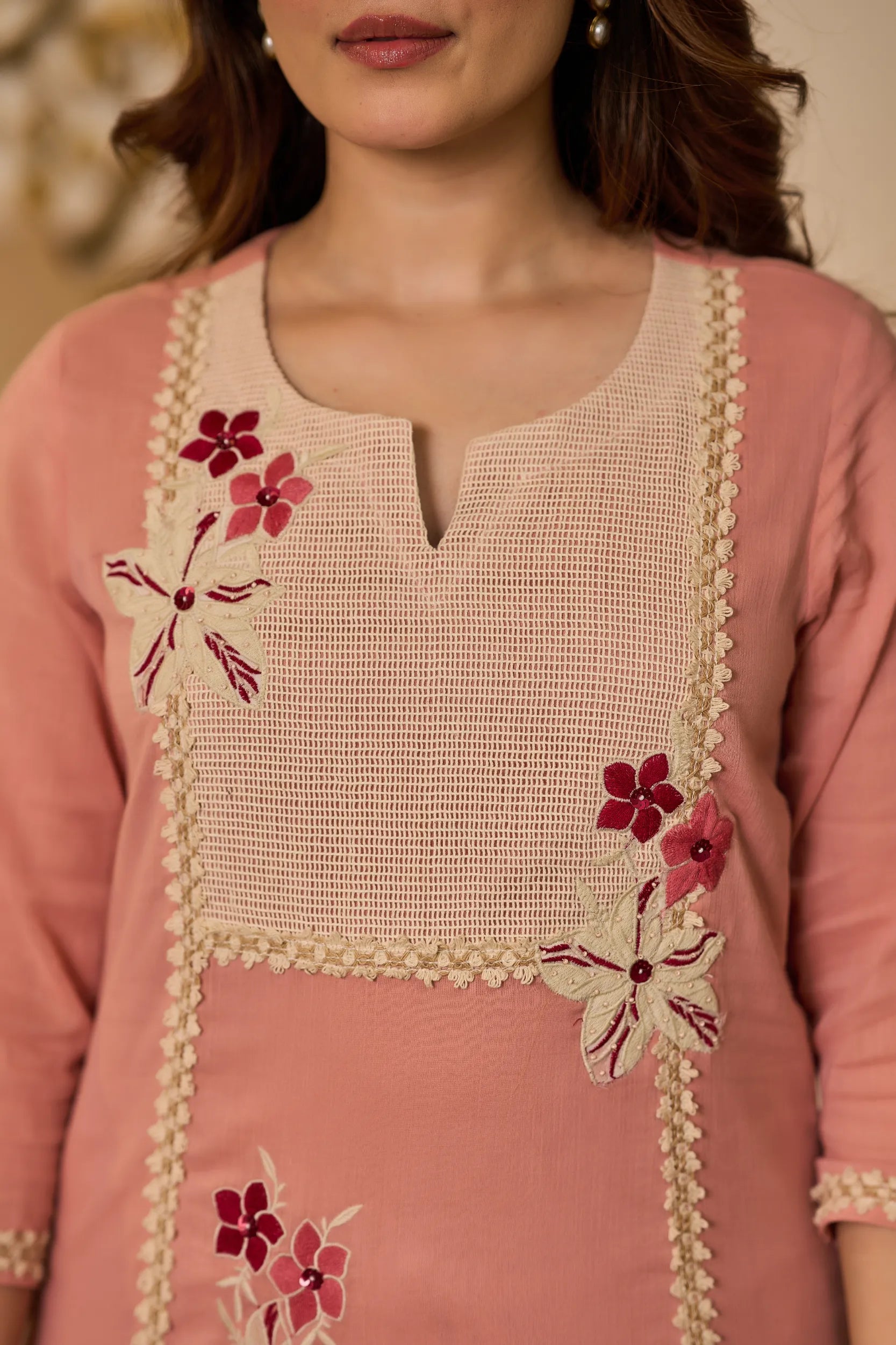 Blush Floral Charm Suit Set