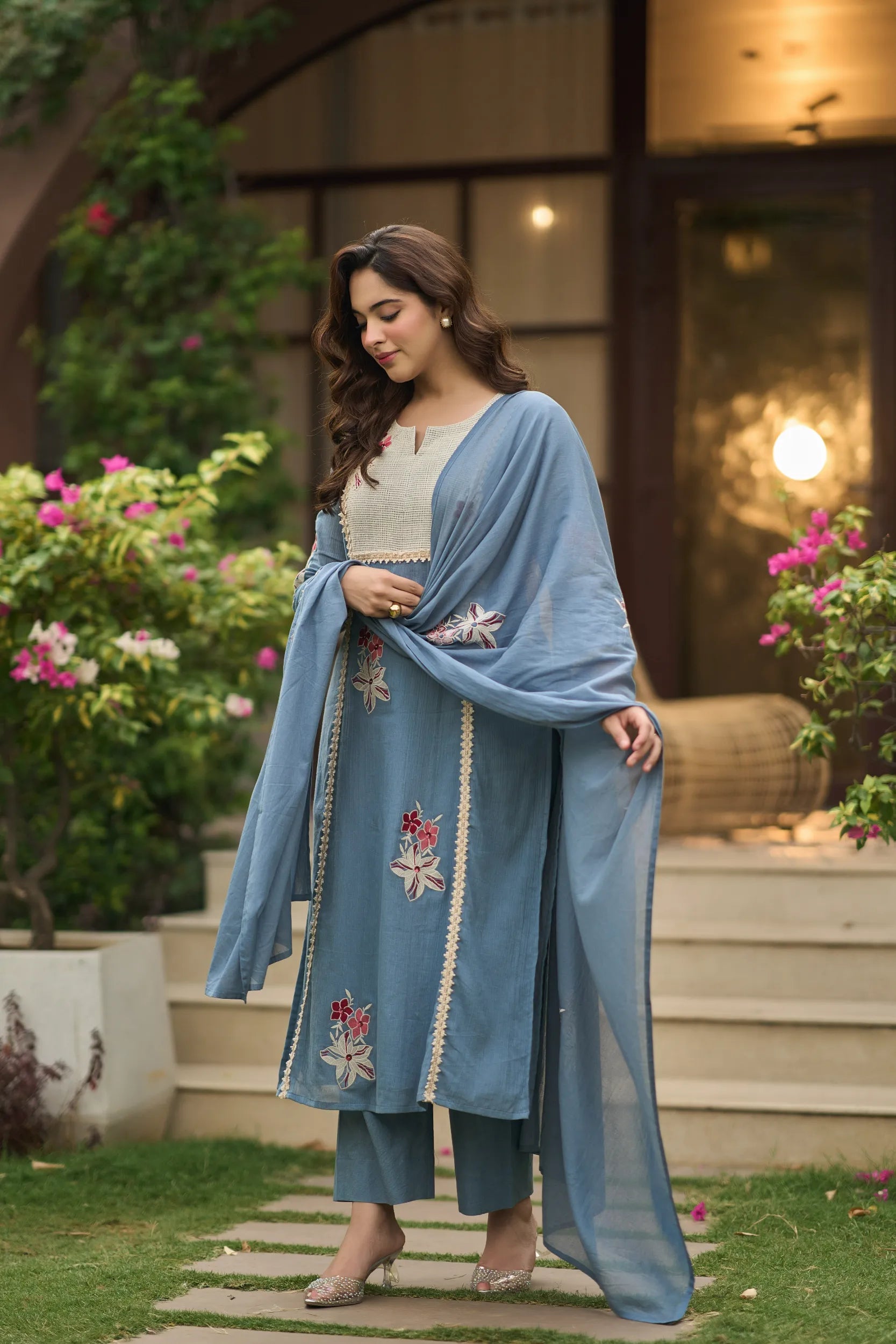 Blue Elegance Suit Set