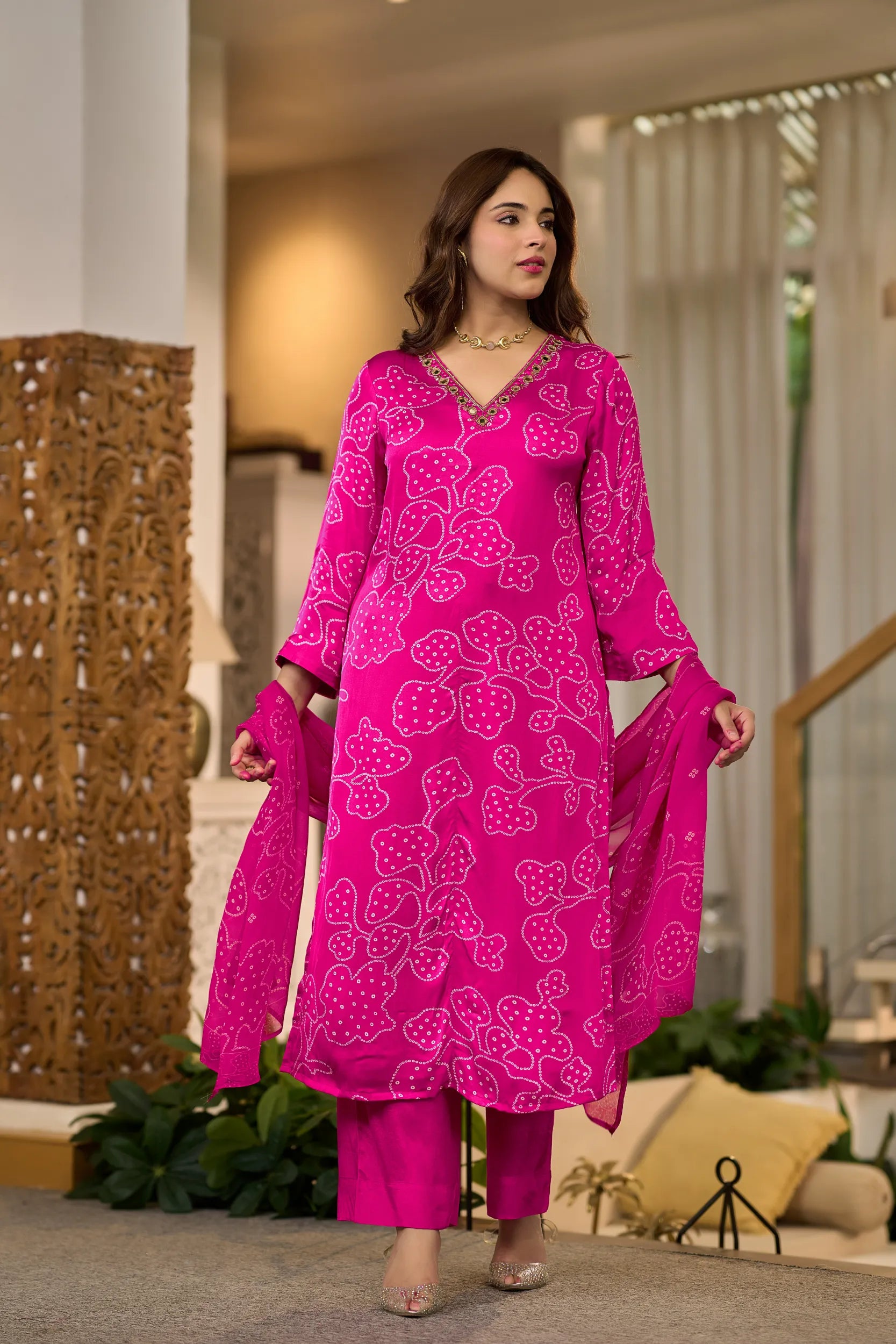 Fuchsia Bloom Suit Set