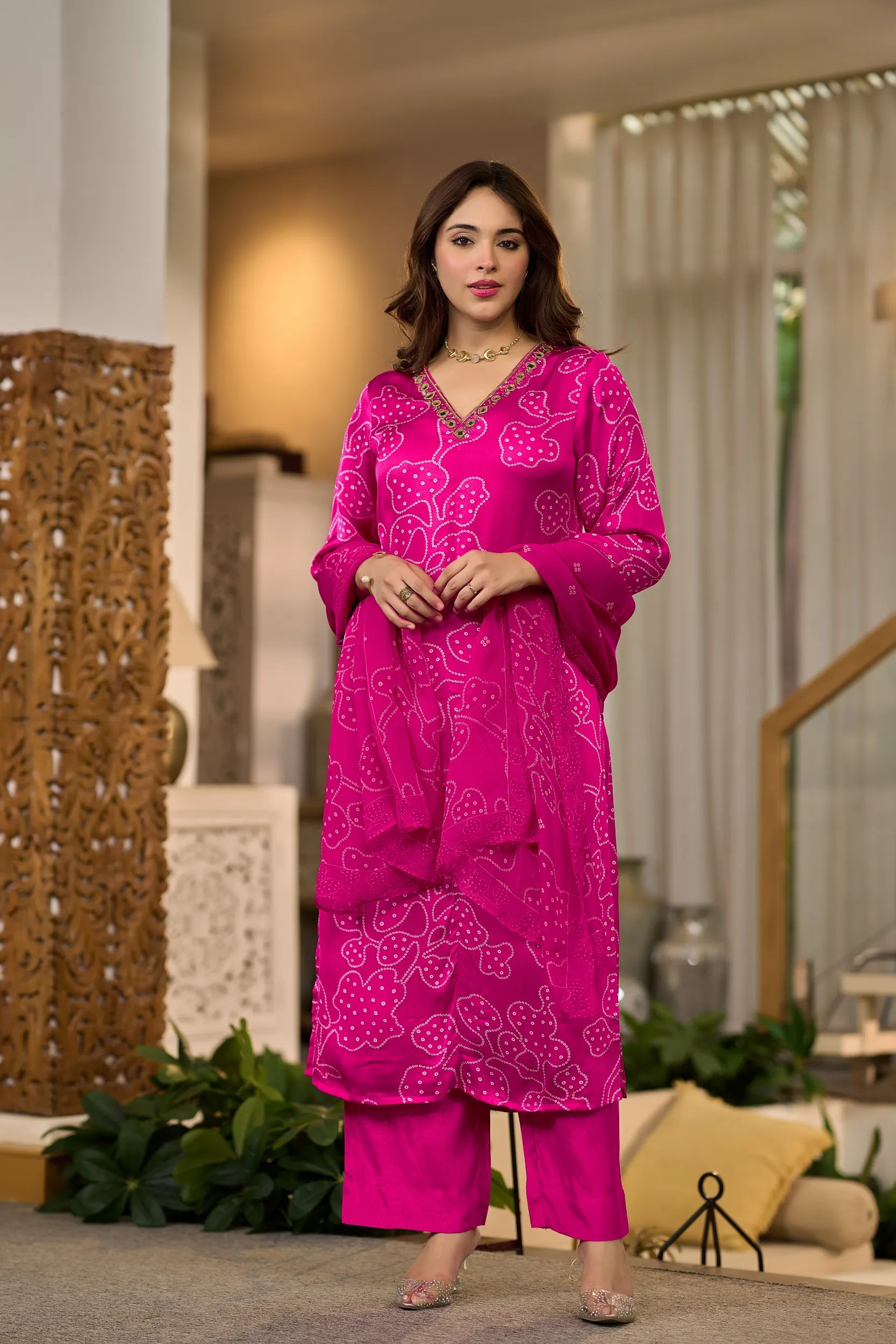 Fuchsia Bloom Suit Set