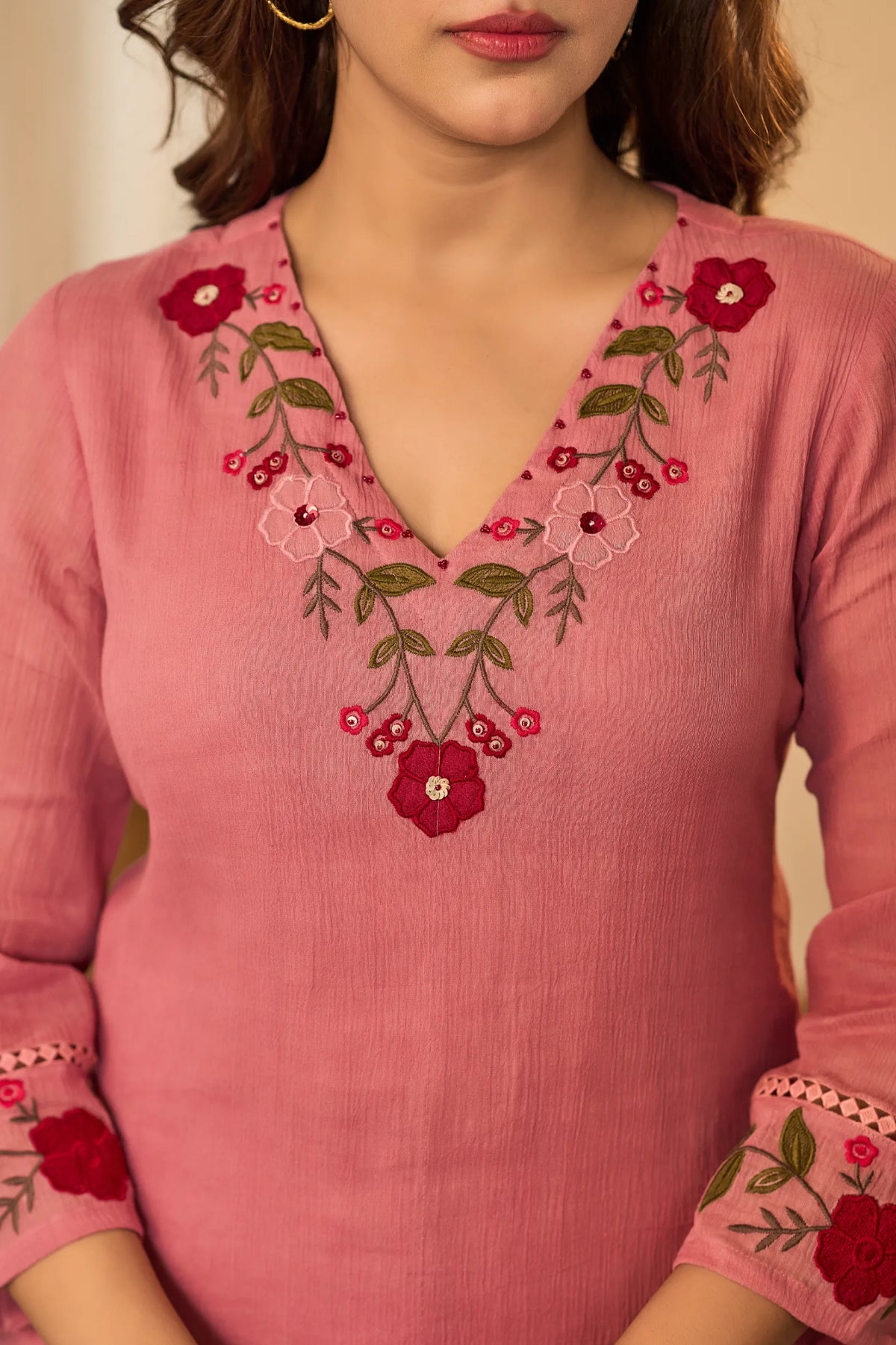 Blush Floral Charm Kurta Set